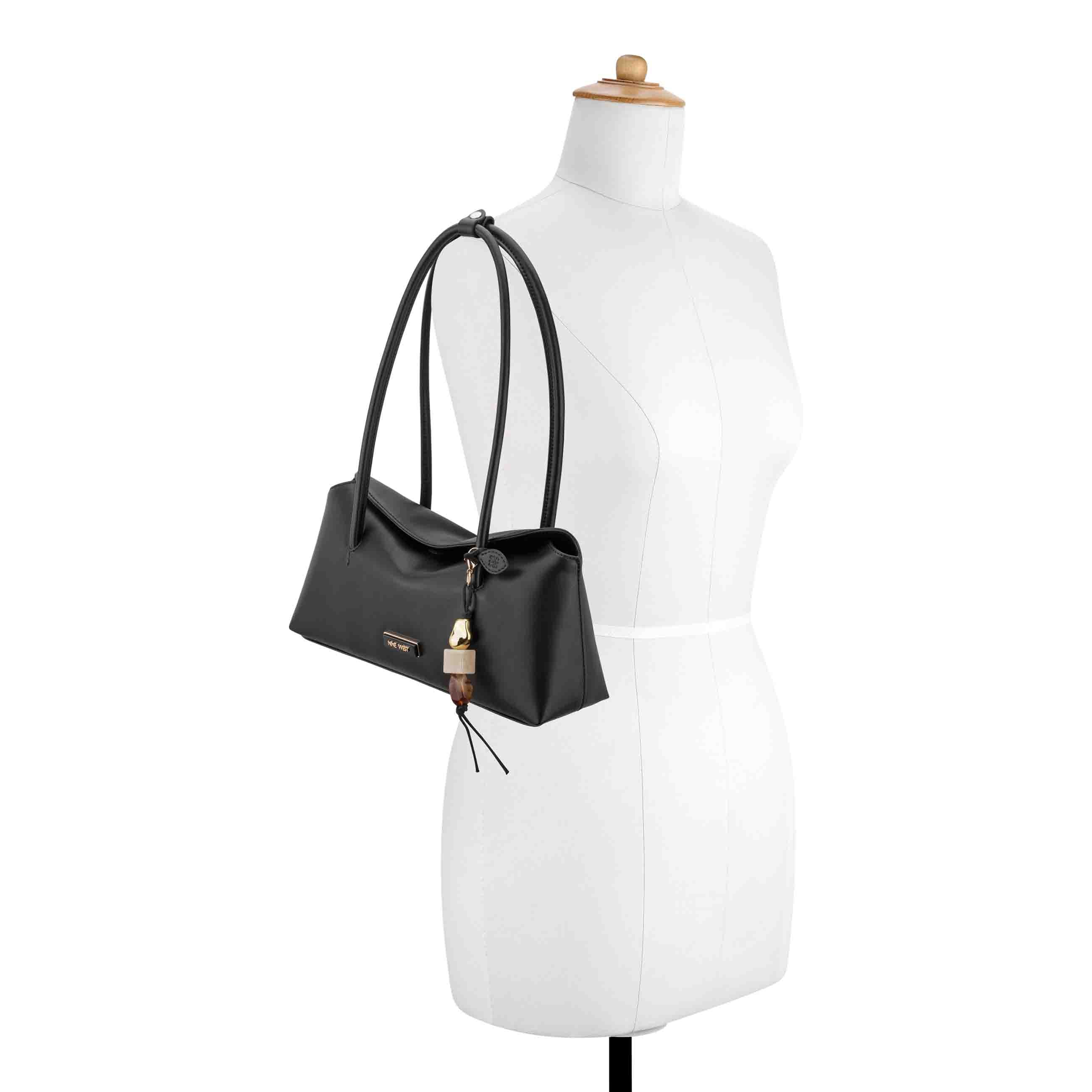 Samera Shoulder Satchel - Black | Nine West