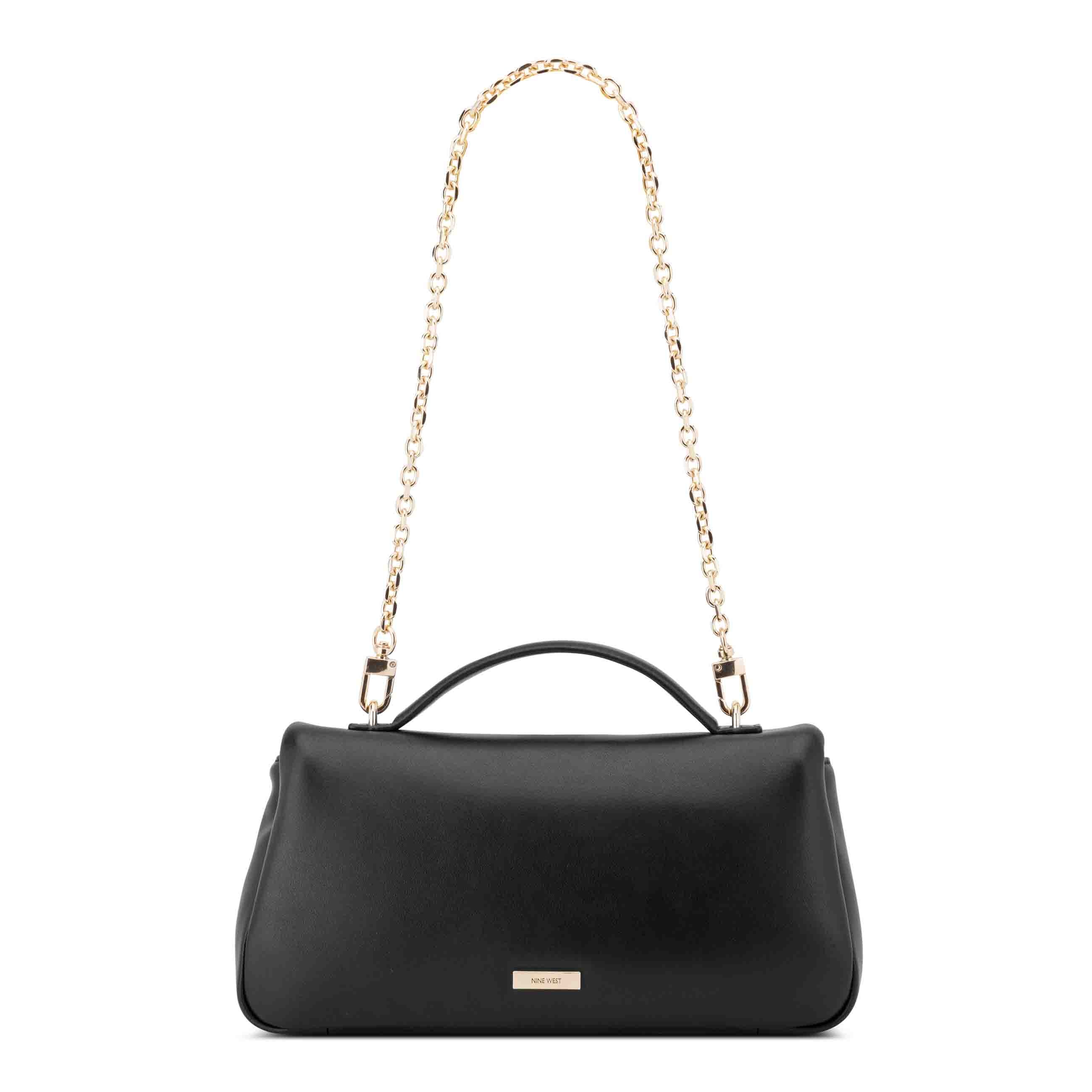 Georgena Flap Shoulder Bag Clutch - Black | Nine West