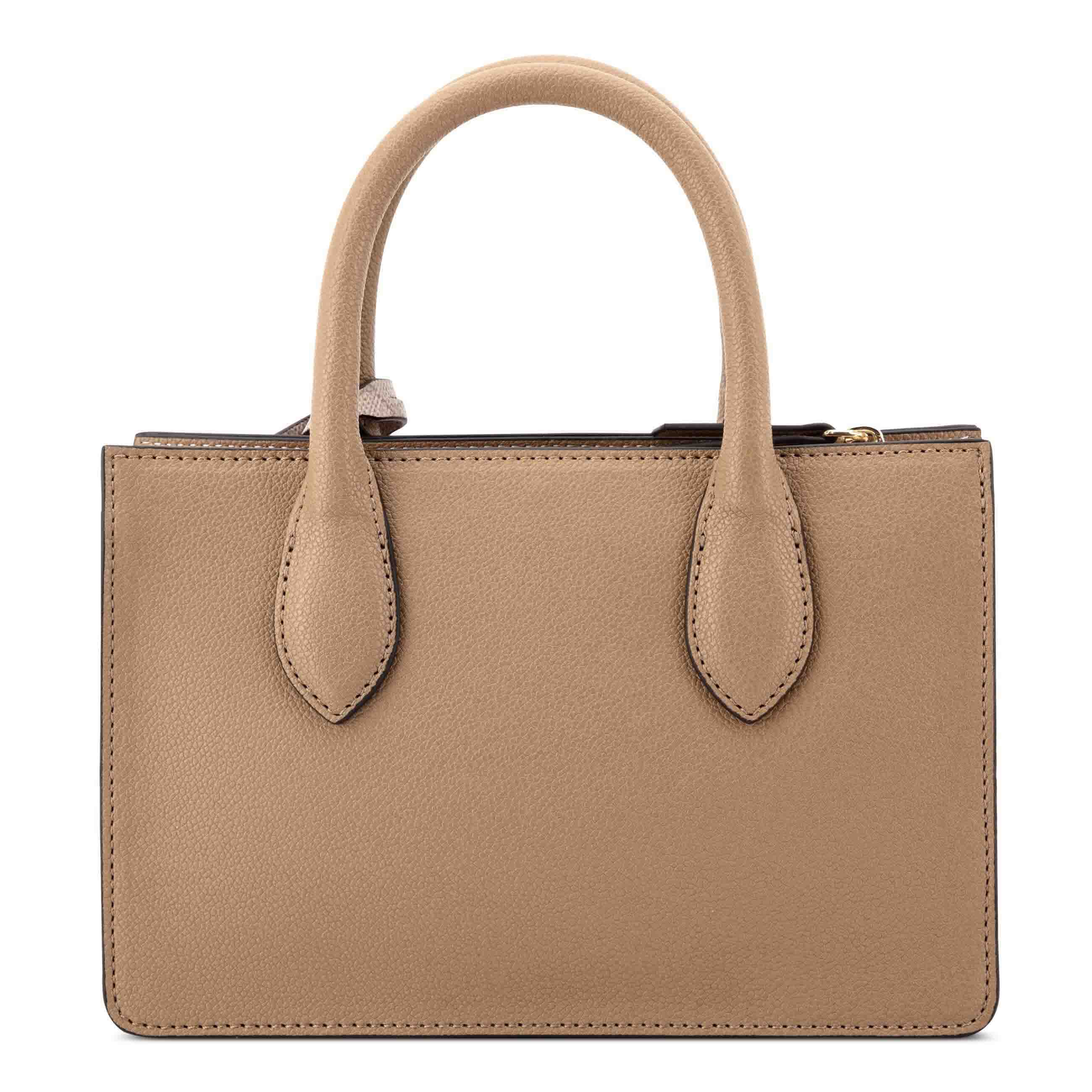 Magdalina Mini Satchel Crossbody - New Khaki Logo Dark Camel