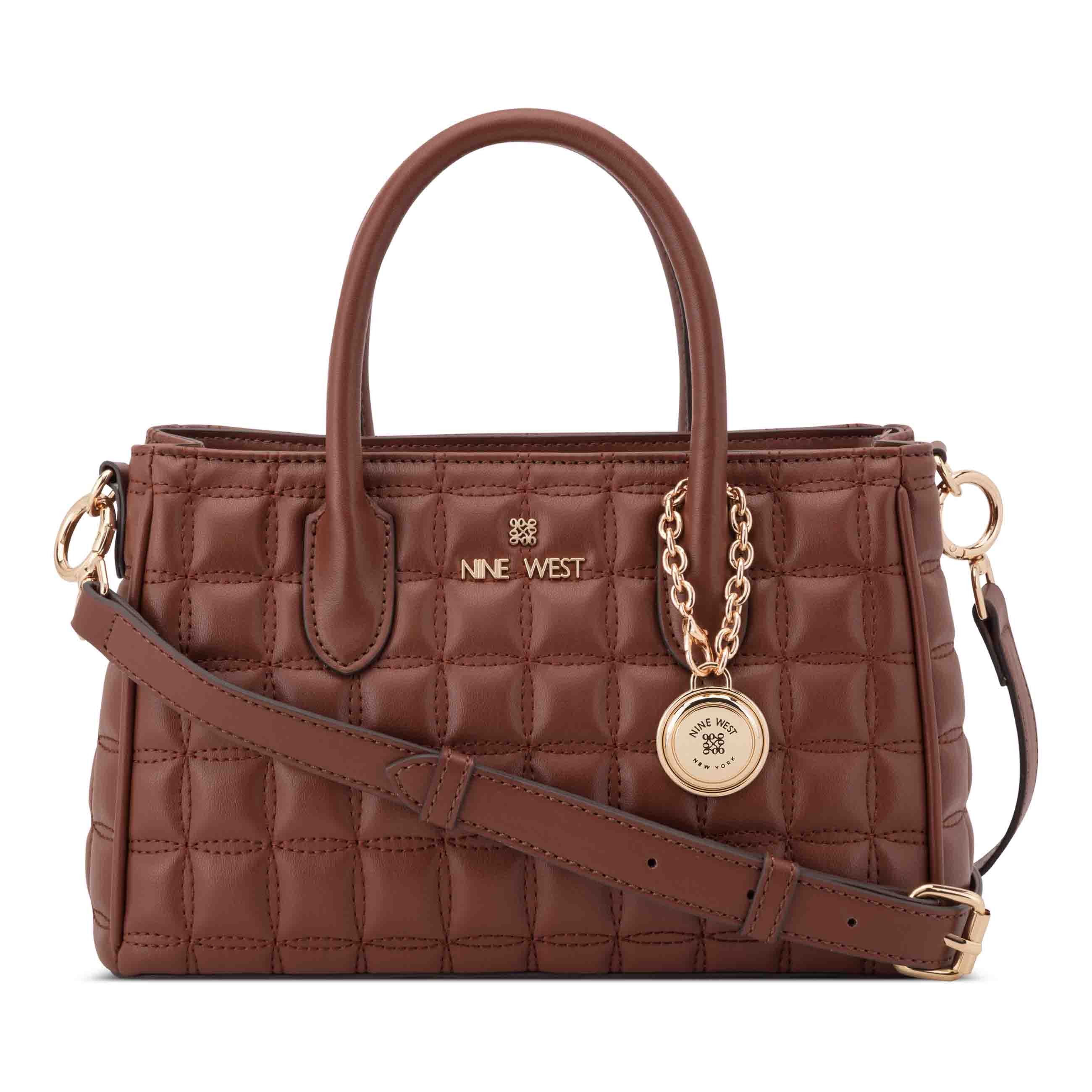 Wrenly Small Satchel - Chestnut | Nine West