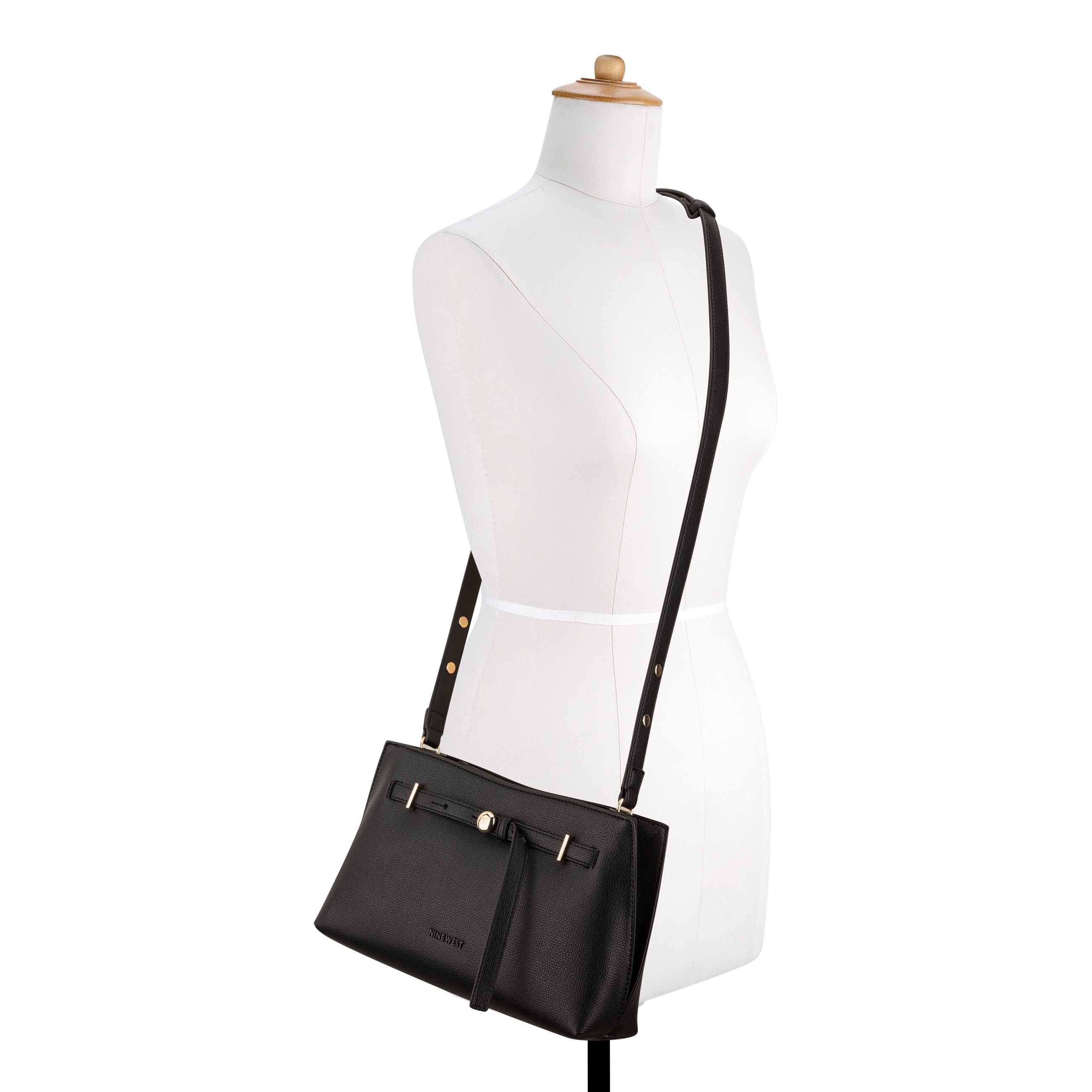 Vevina Convertible Shoulder Crossbody Bag - Black | Nine West