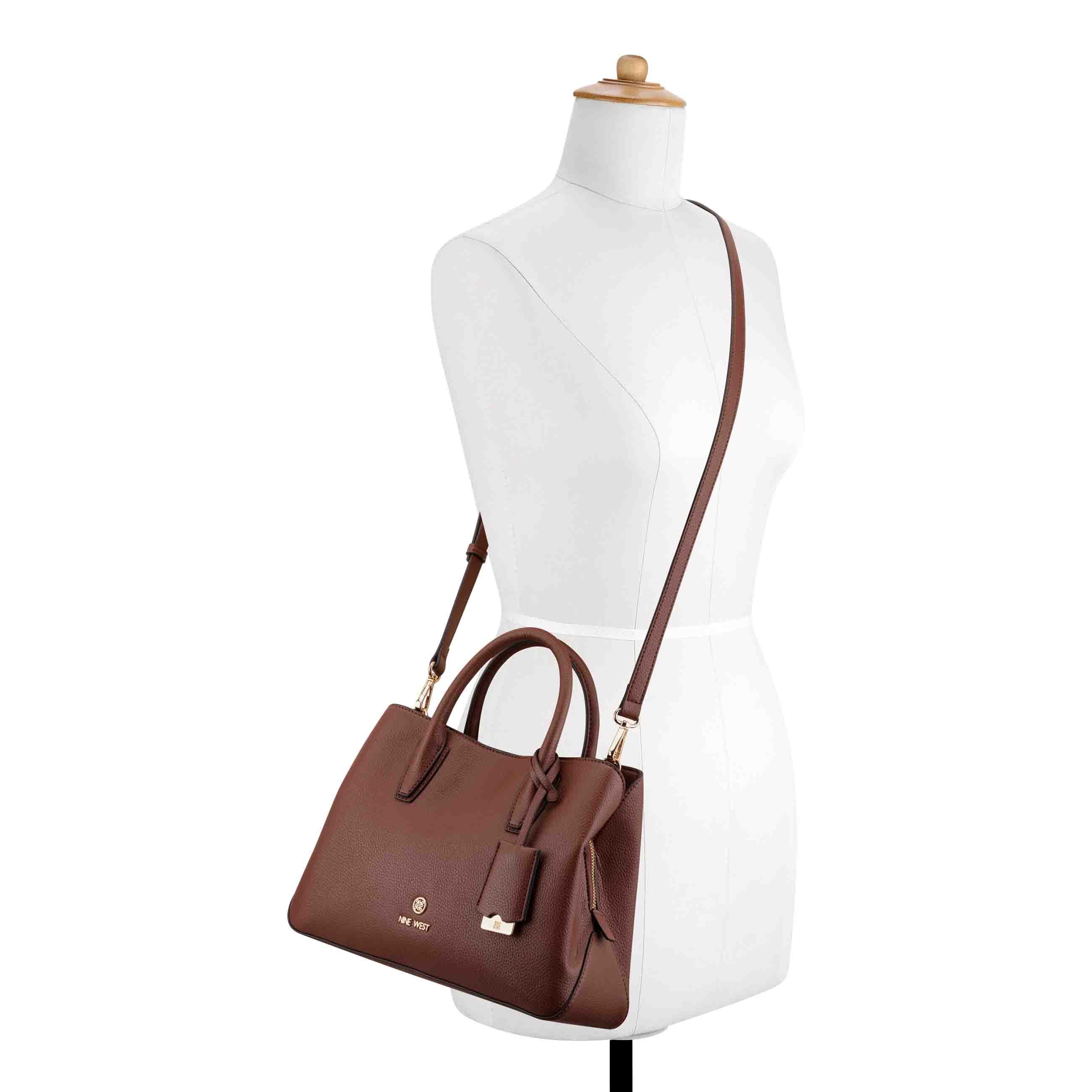 Lakelyn Triple Compartment Satchel - Chestnut | Nine West
