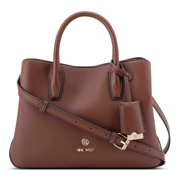 Lakelyn Triple Compartment Satchel - Chestnut | Nine West