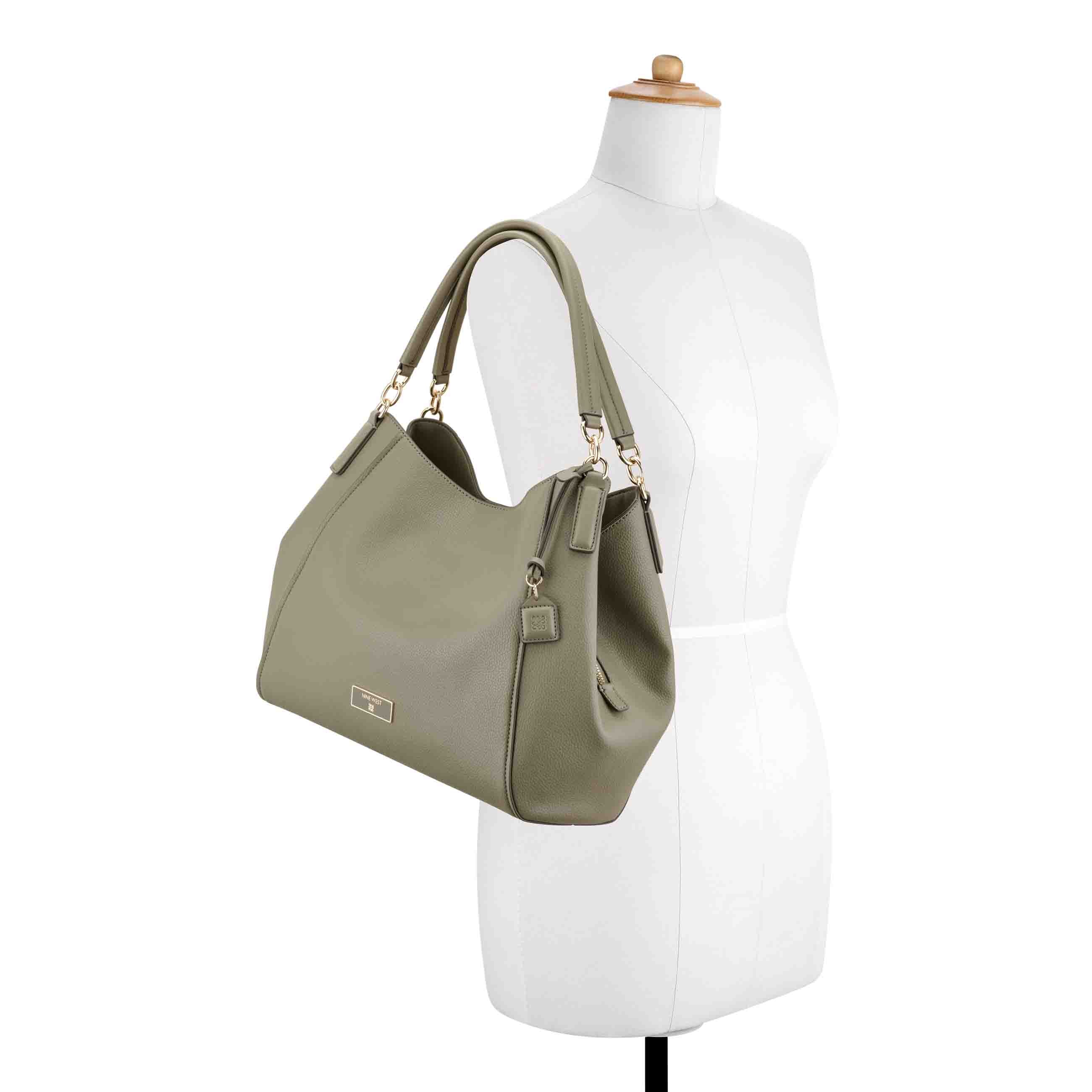 Deacon Triple Compartment Shoulder Bag - Loden | Nine West