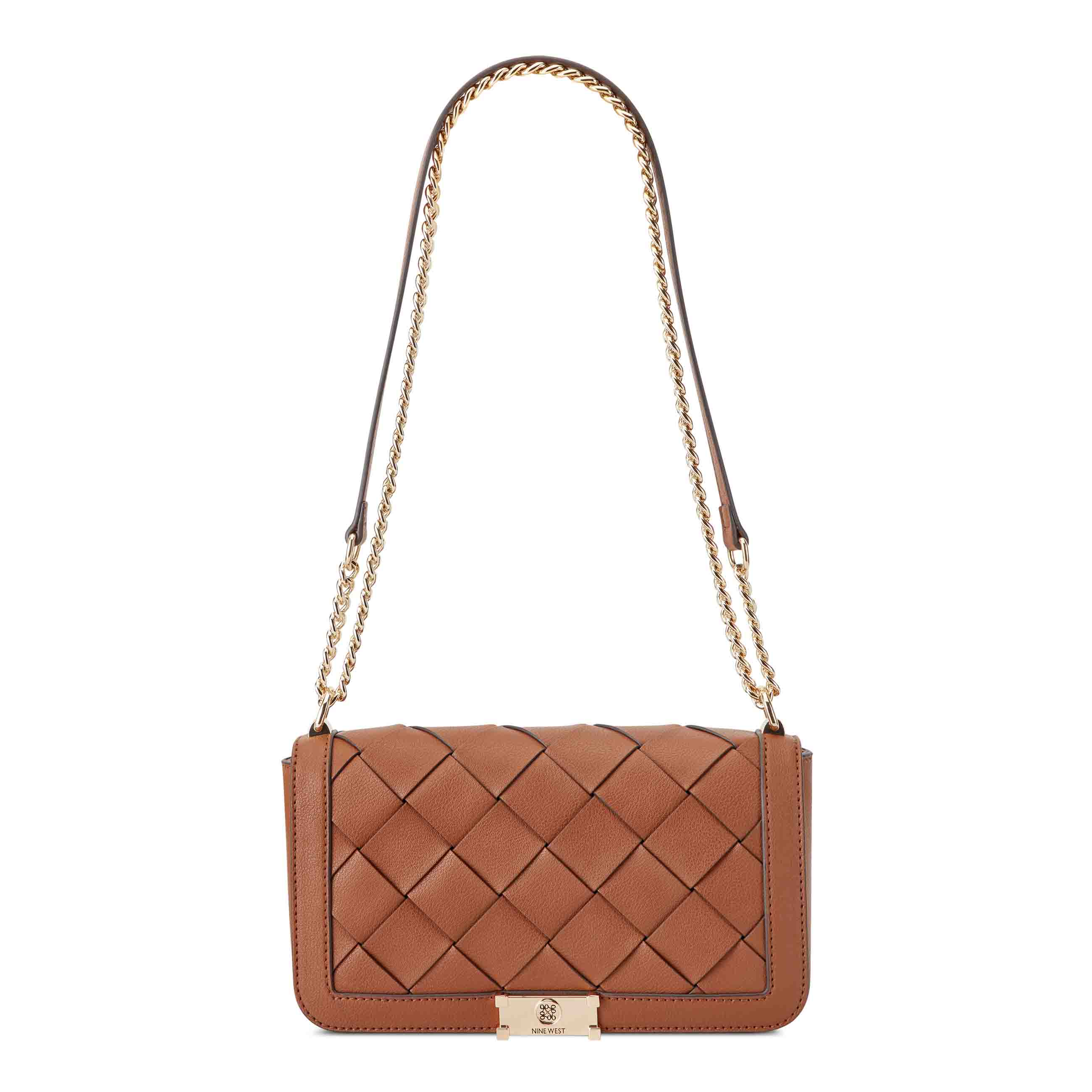 Mylah Woven Flap Chain Convertible Crossbody