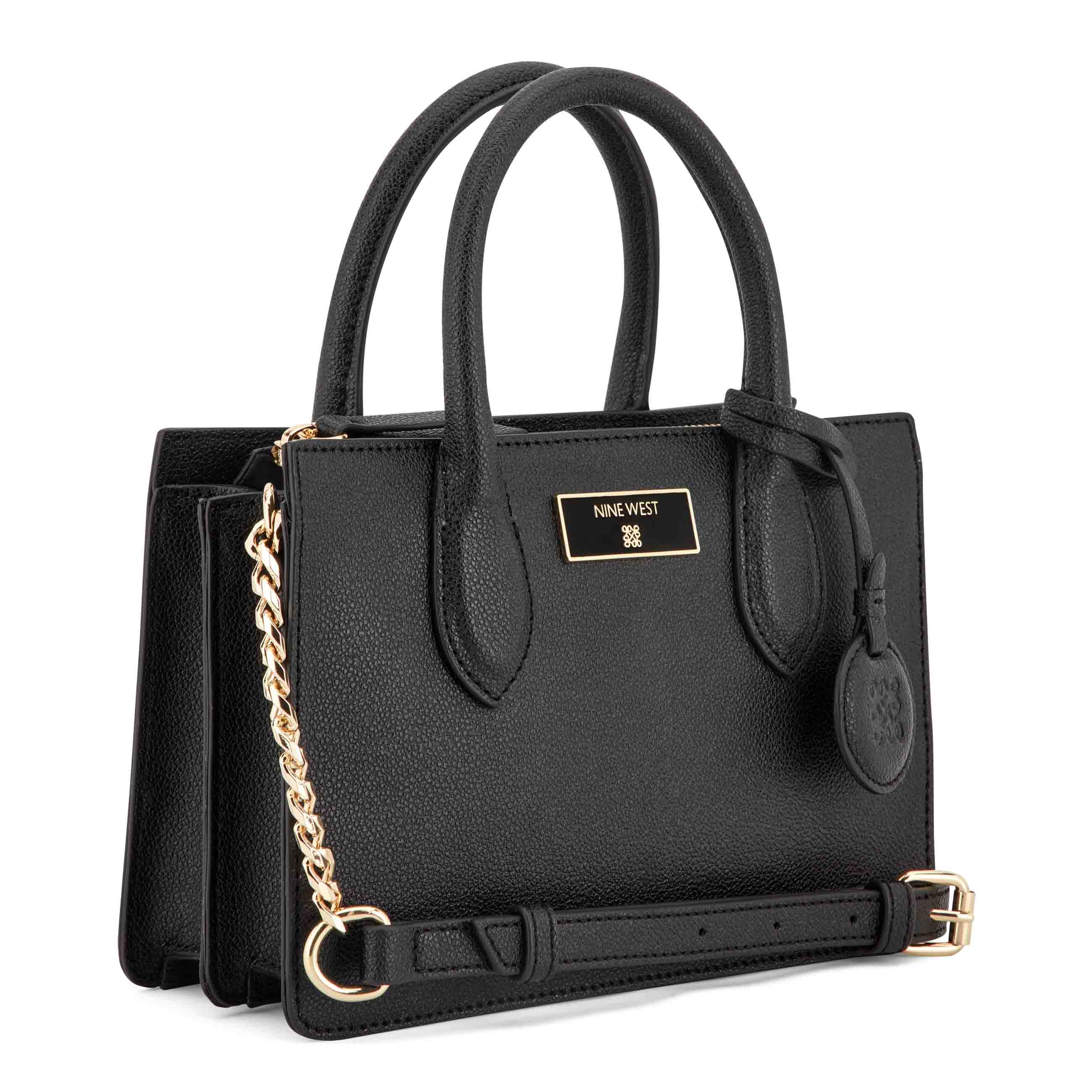 Nine West Kyndall Mini Tote Bag - Crossbody, Top Zip, Inside Card Slots, Polyester Lining