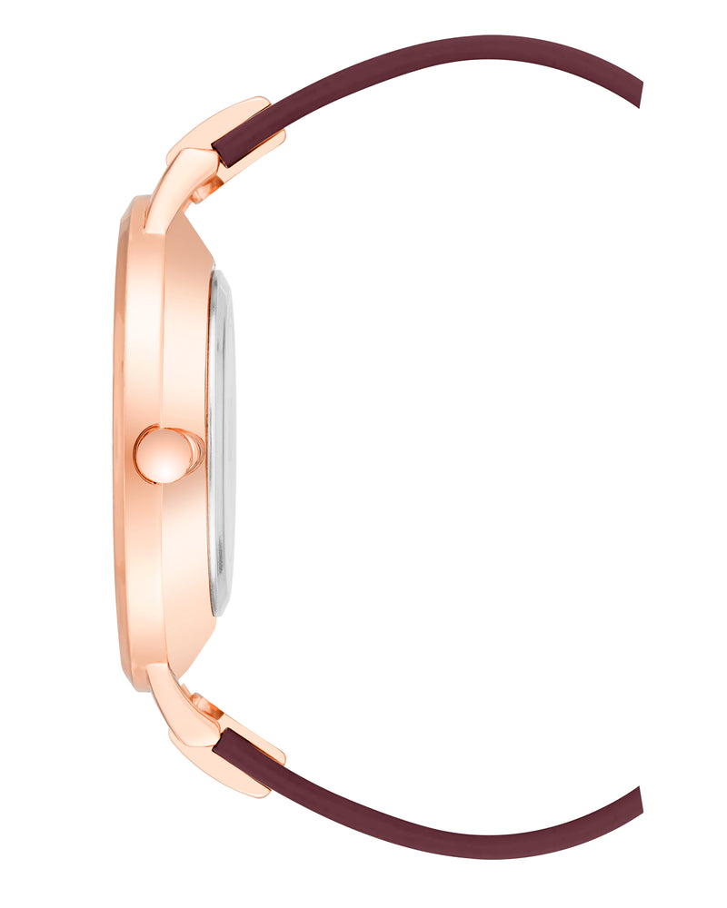Floral Dial Strap Watch