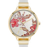 Floral Dial Strap Watch