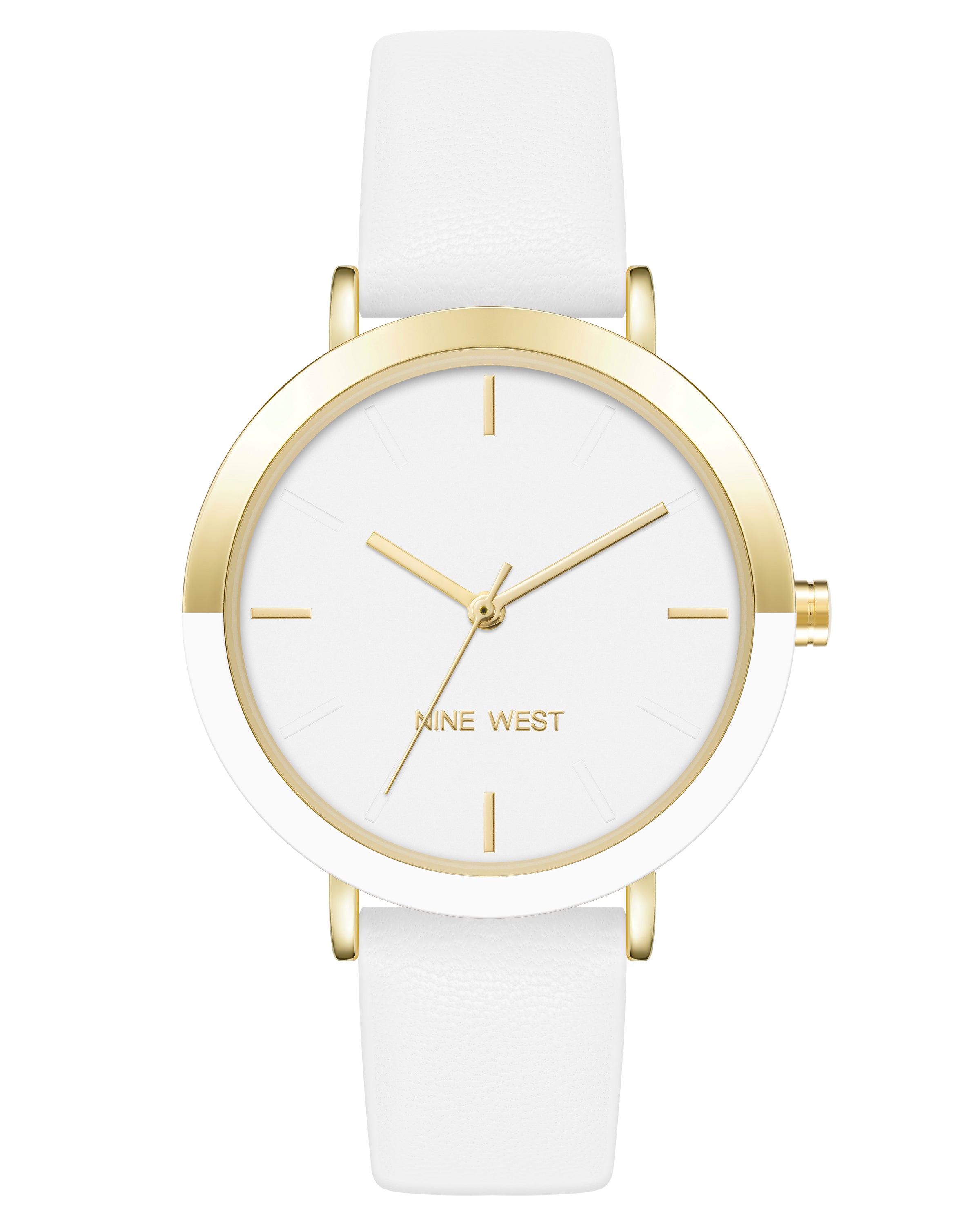 Two-Tone Bezel Strap Watch