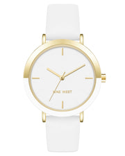 Two-Tone Bezel Strap Watch