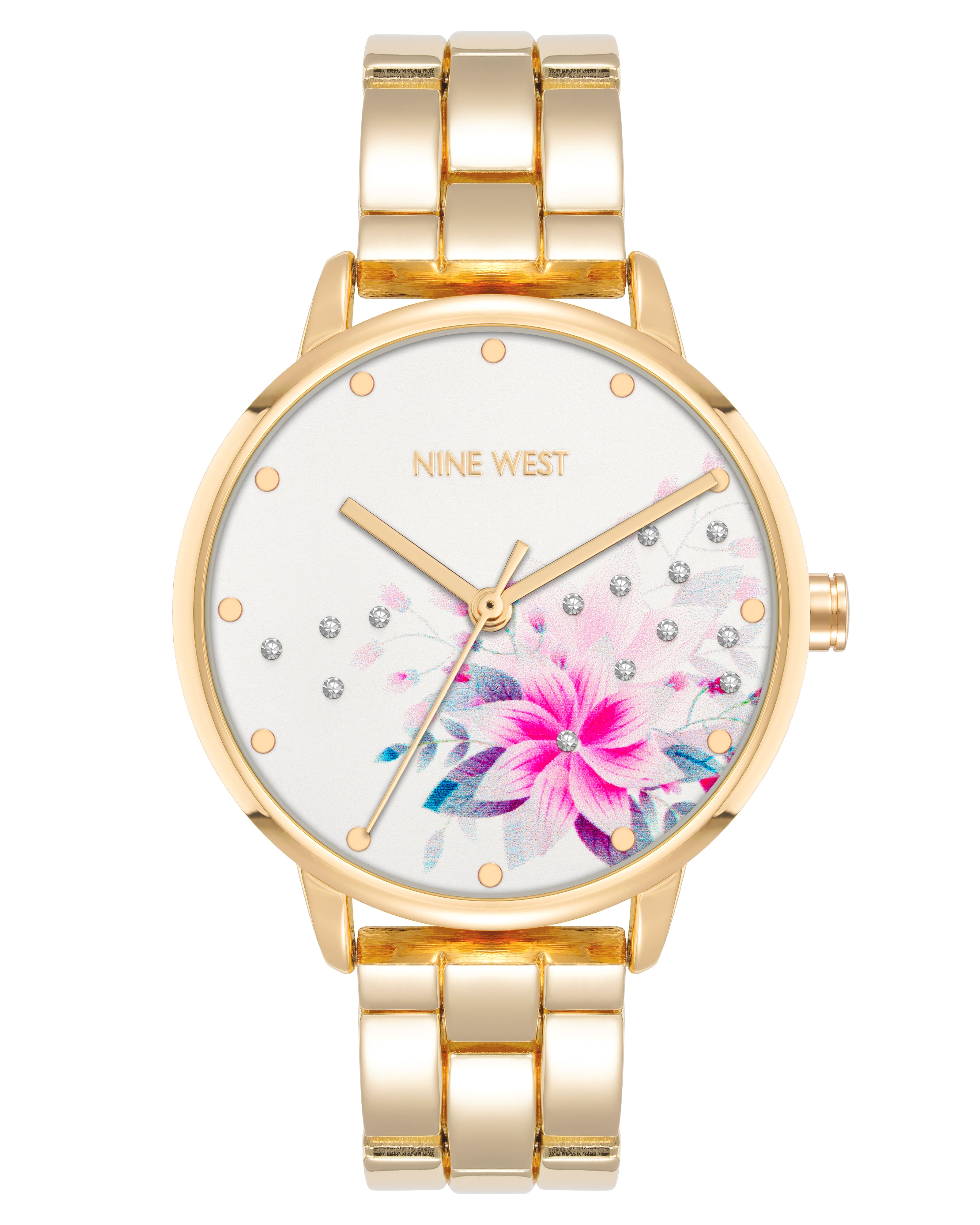 Flower Motif Dial Watch