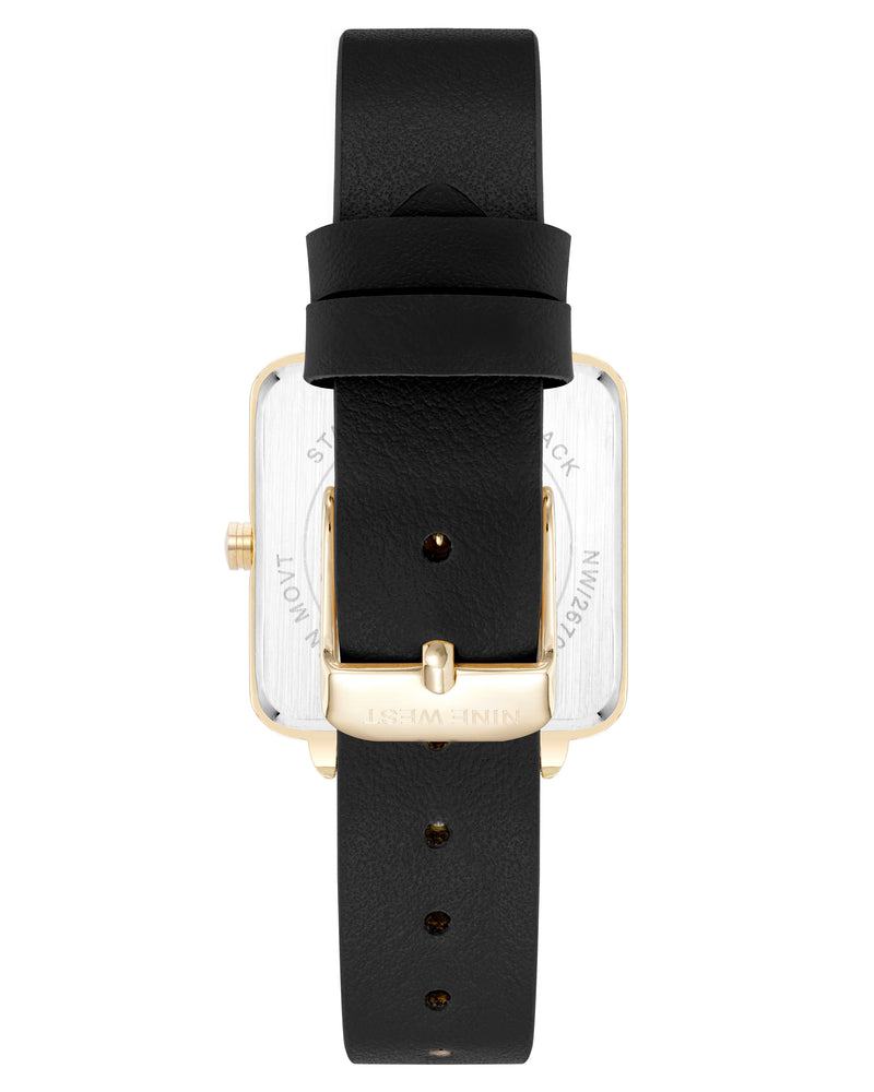 Square Case Smooth Strap Watch