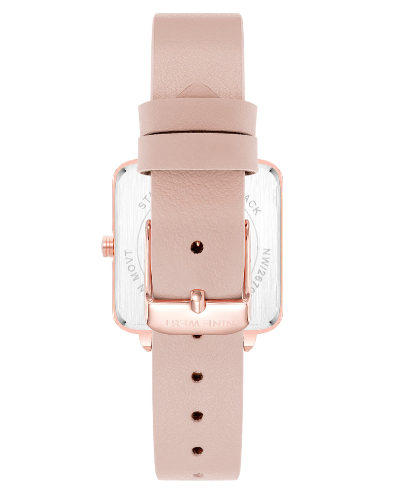Square Case Smooth Strap Watch