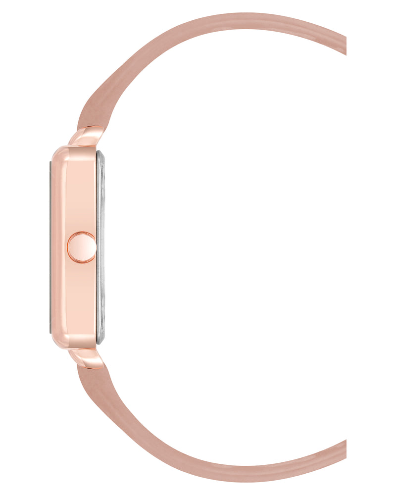 Square Case Smooth Strap Watch