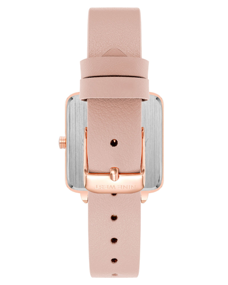 Square Case Smooth Strap Watch