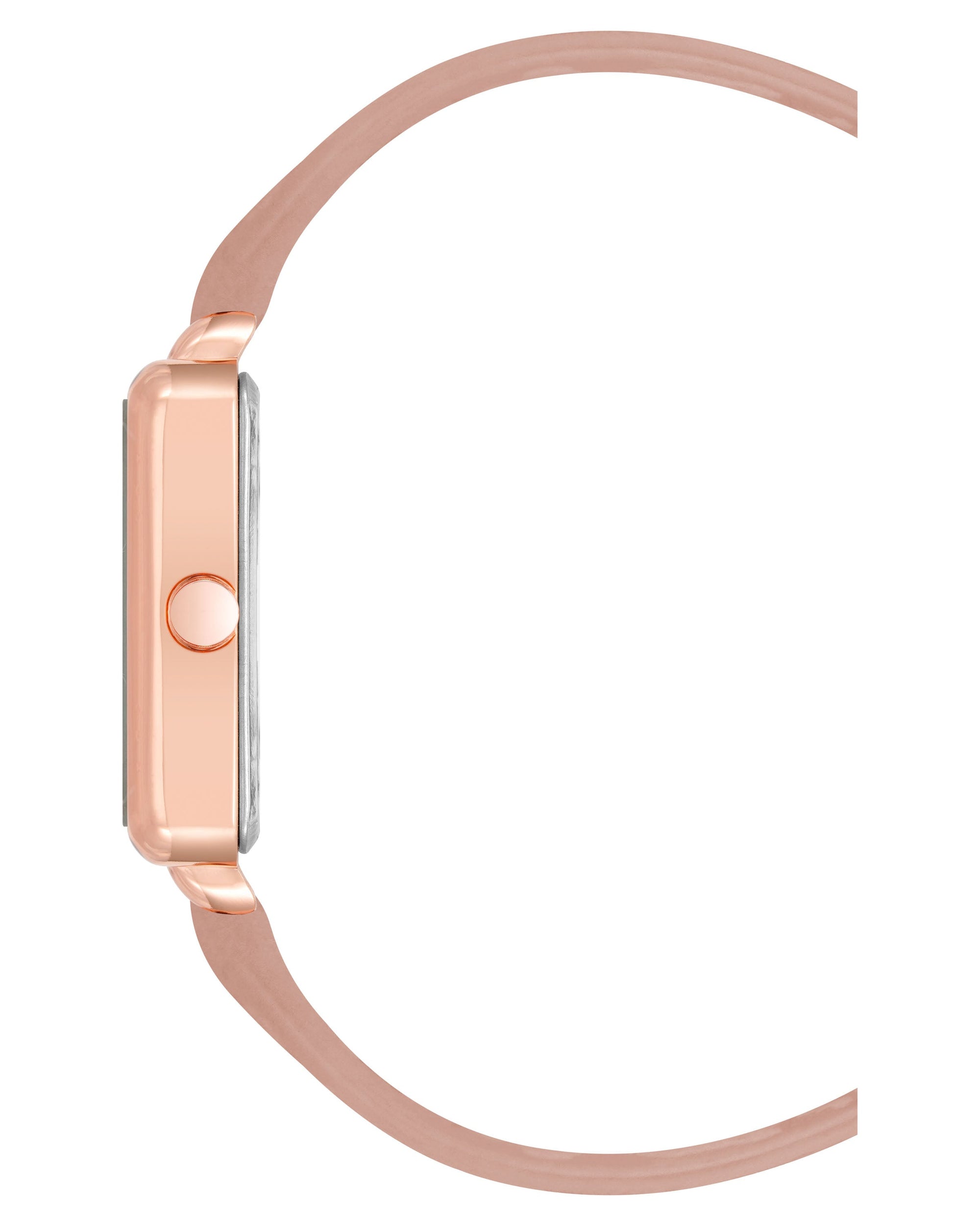 Square Case Smooth Strap Watch