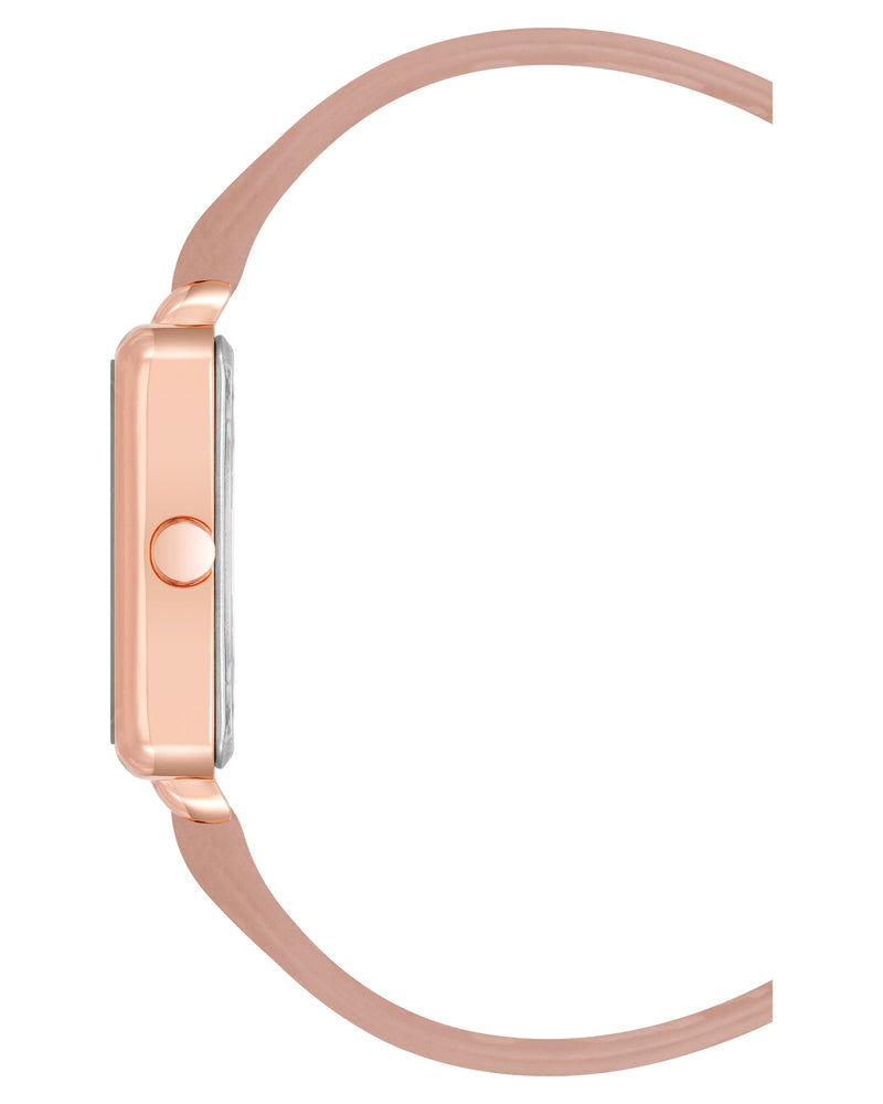 Square Case Smooth Strap Watch