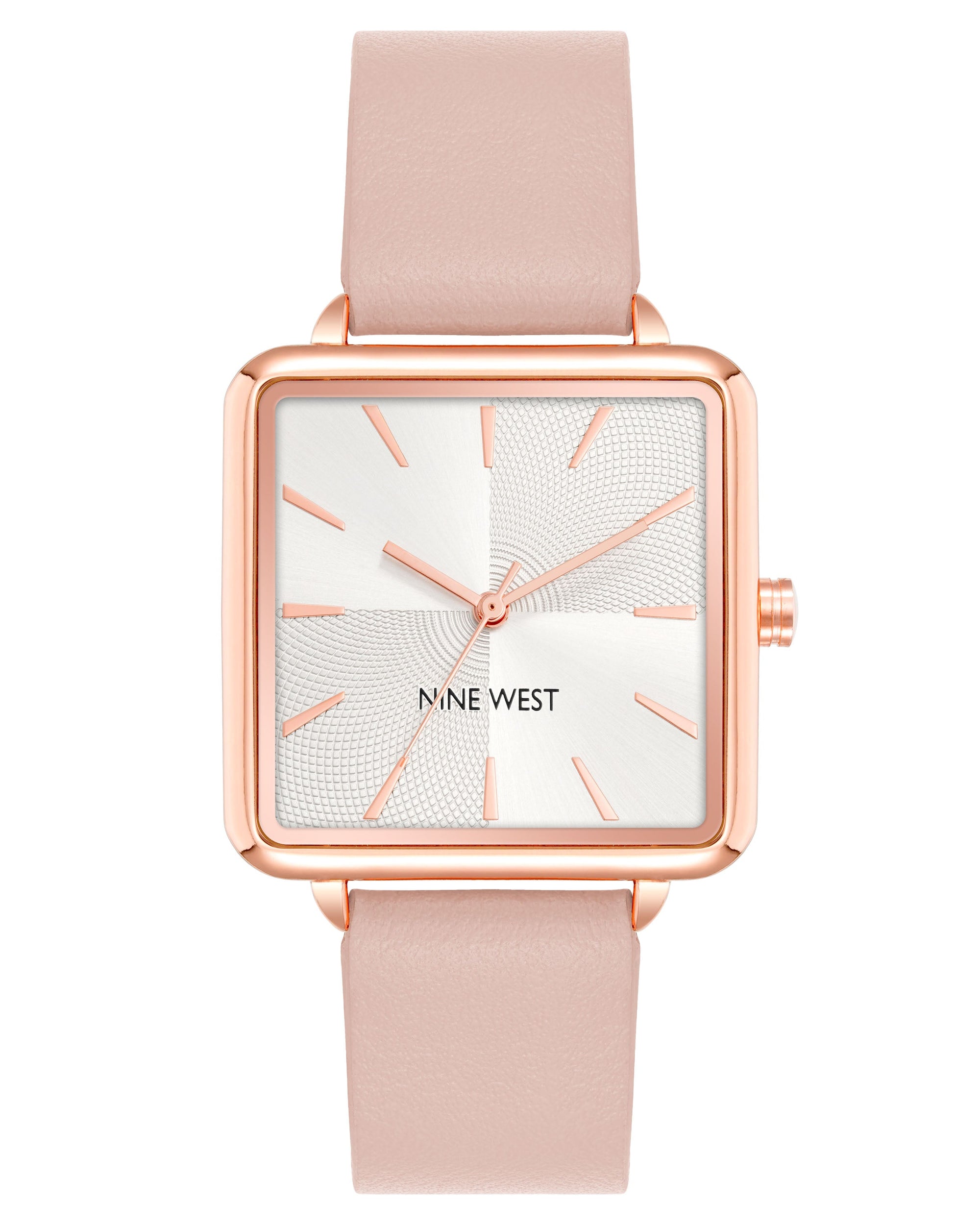 Square Case Smooth Strap Watch