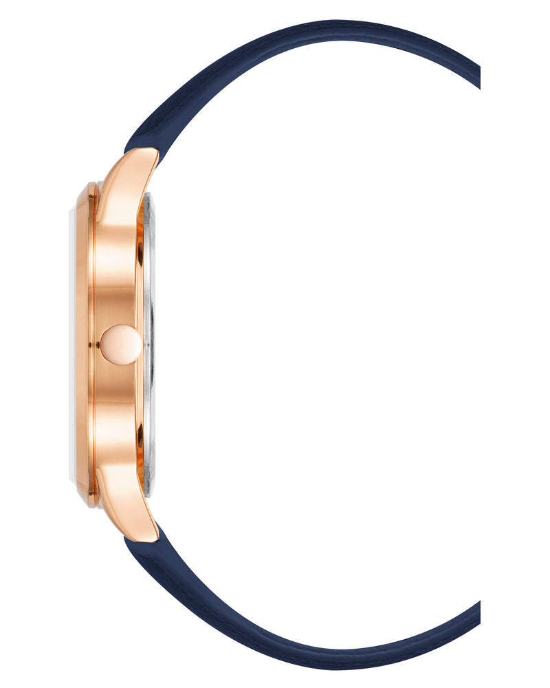 Navy Textured Strap Watch