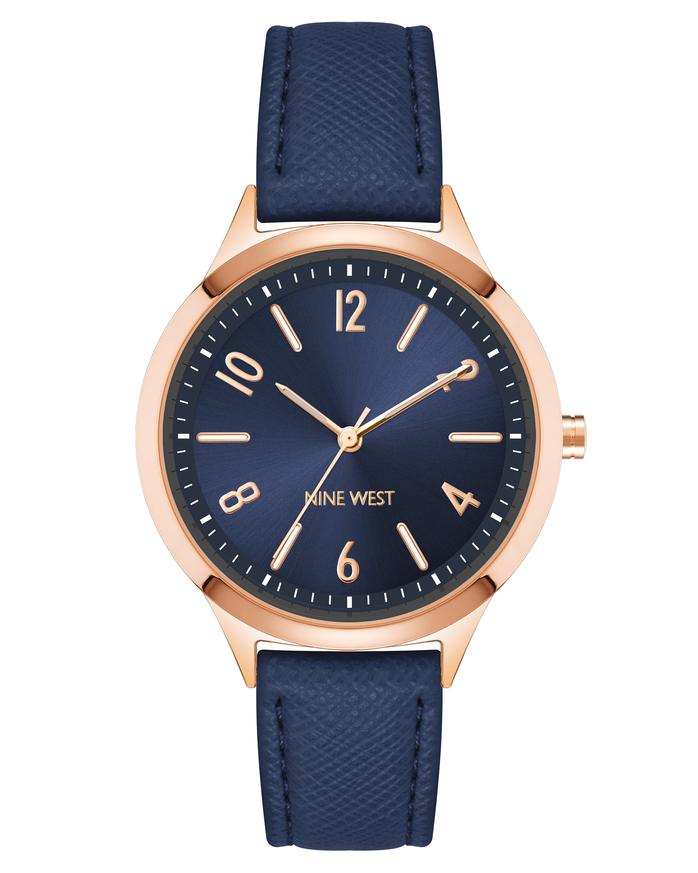 Navy Textured Strap Watch