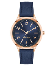 Navy Textured Strap Watch