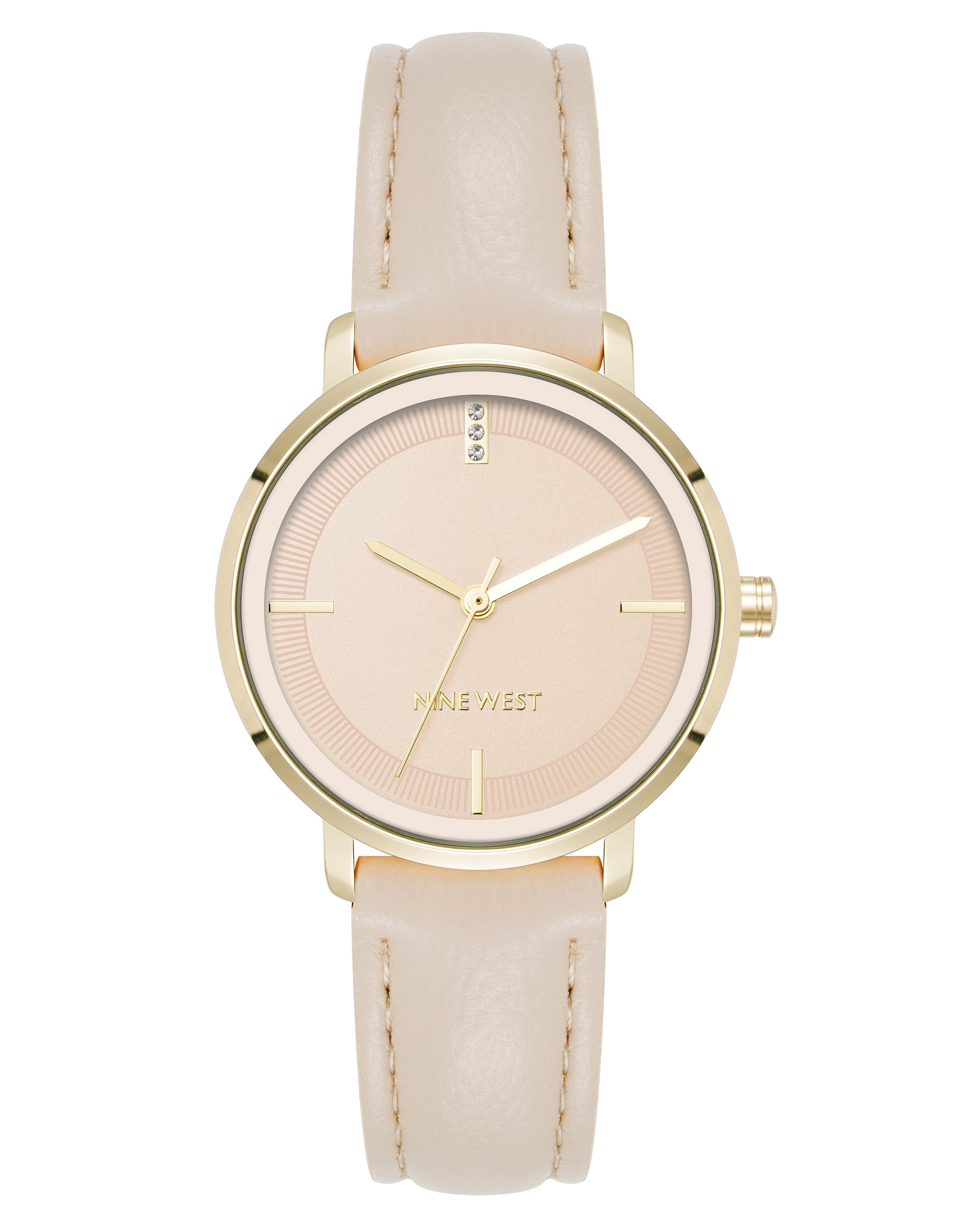 Crystal Accented Dial Strap Watch