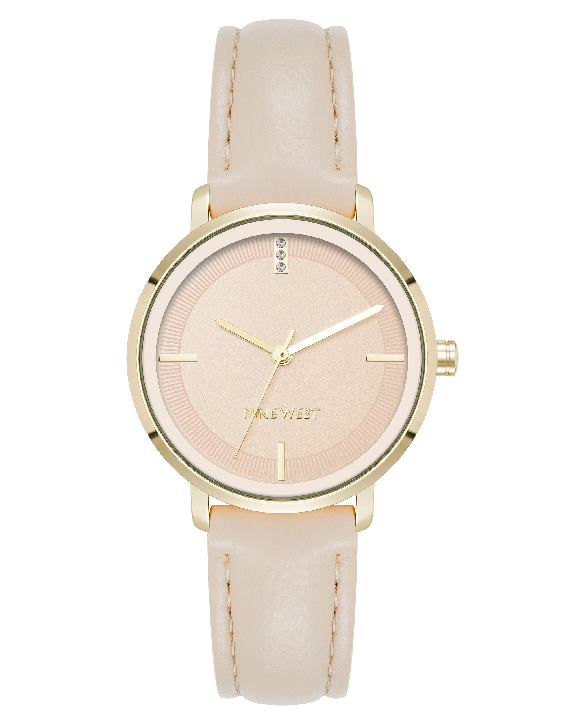 Crystal Accented Dial Strap Watch