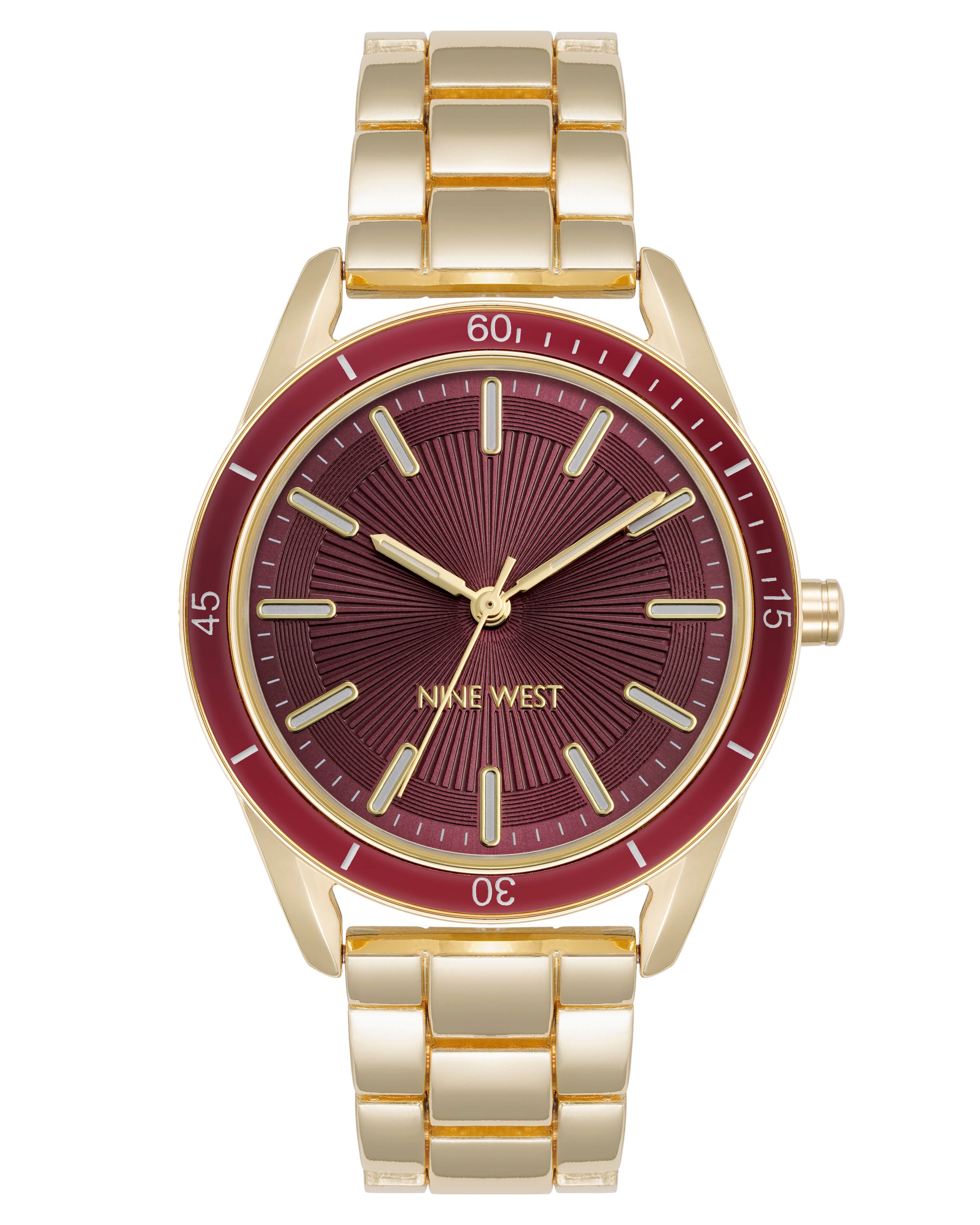 Burgundy Bezel Watch