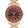 Burgundy Bezel Watch