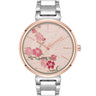 Textured Floral Dial Bracelet Watch