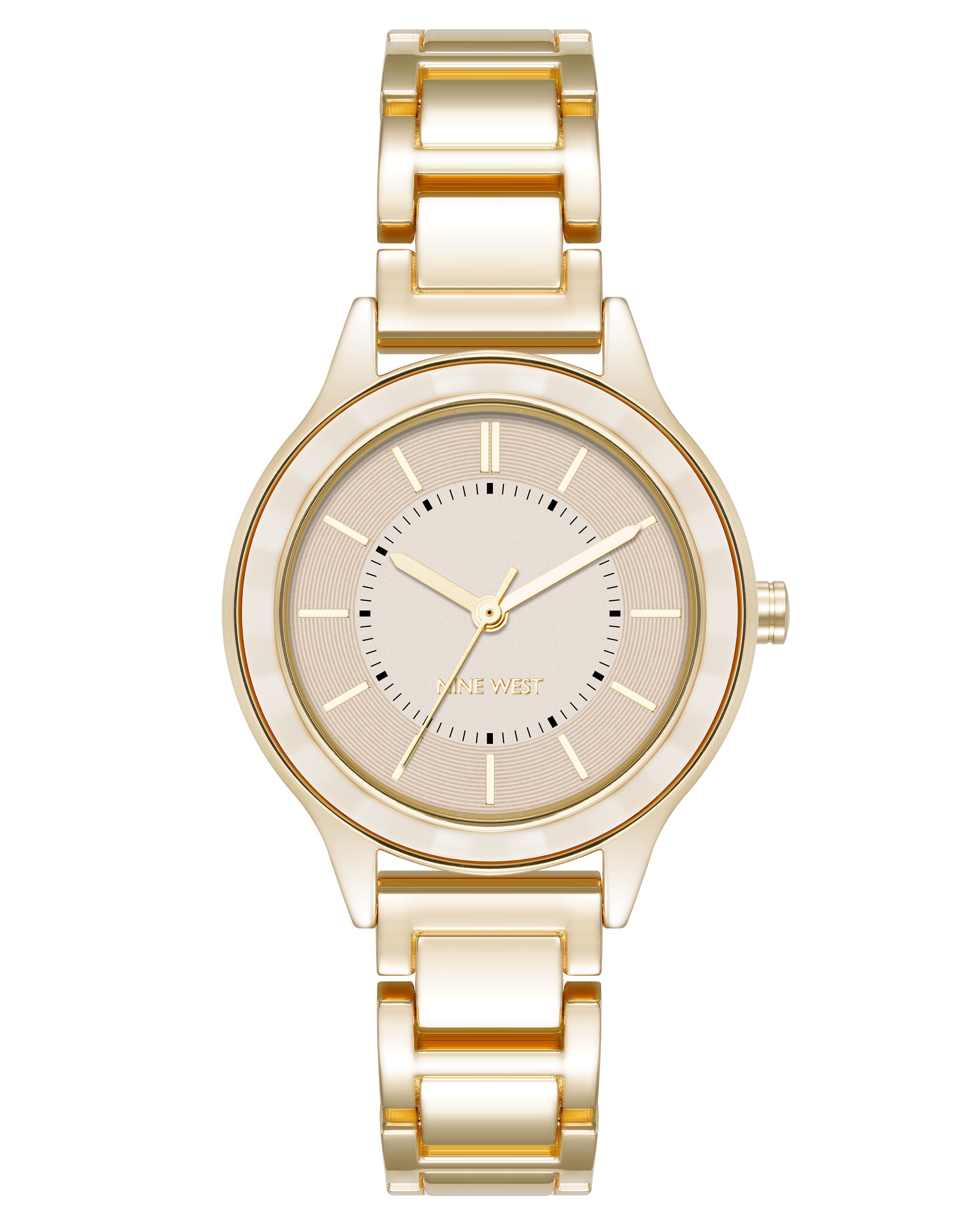 Textured Bezel Bracelet Watch