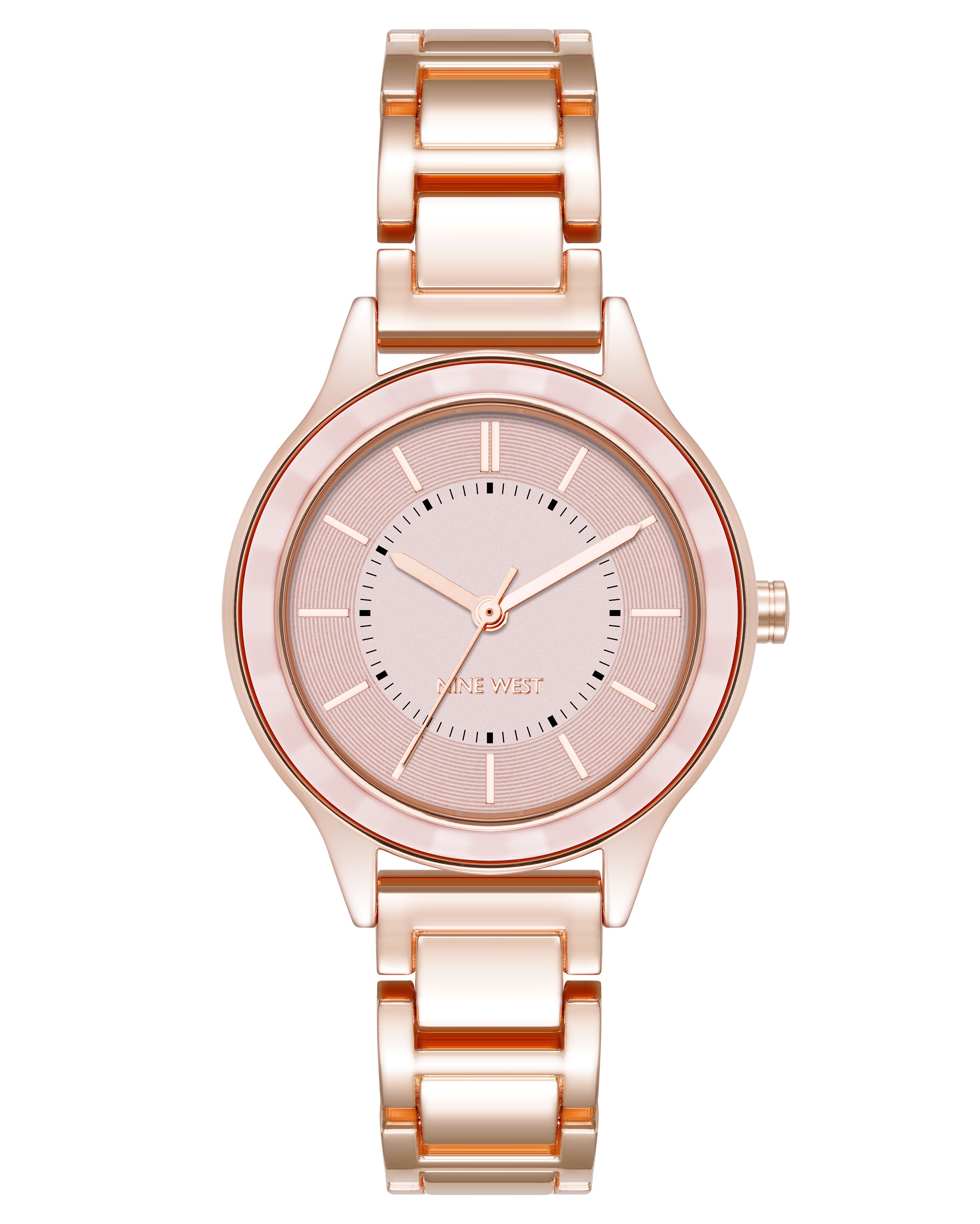 Textured Bezel Bracelet Watch