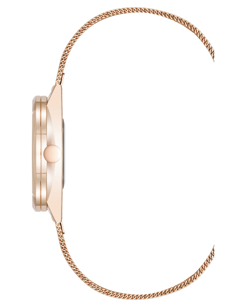 Round Case Mesh Bracelet Watch