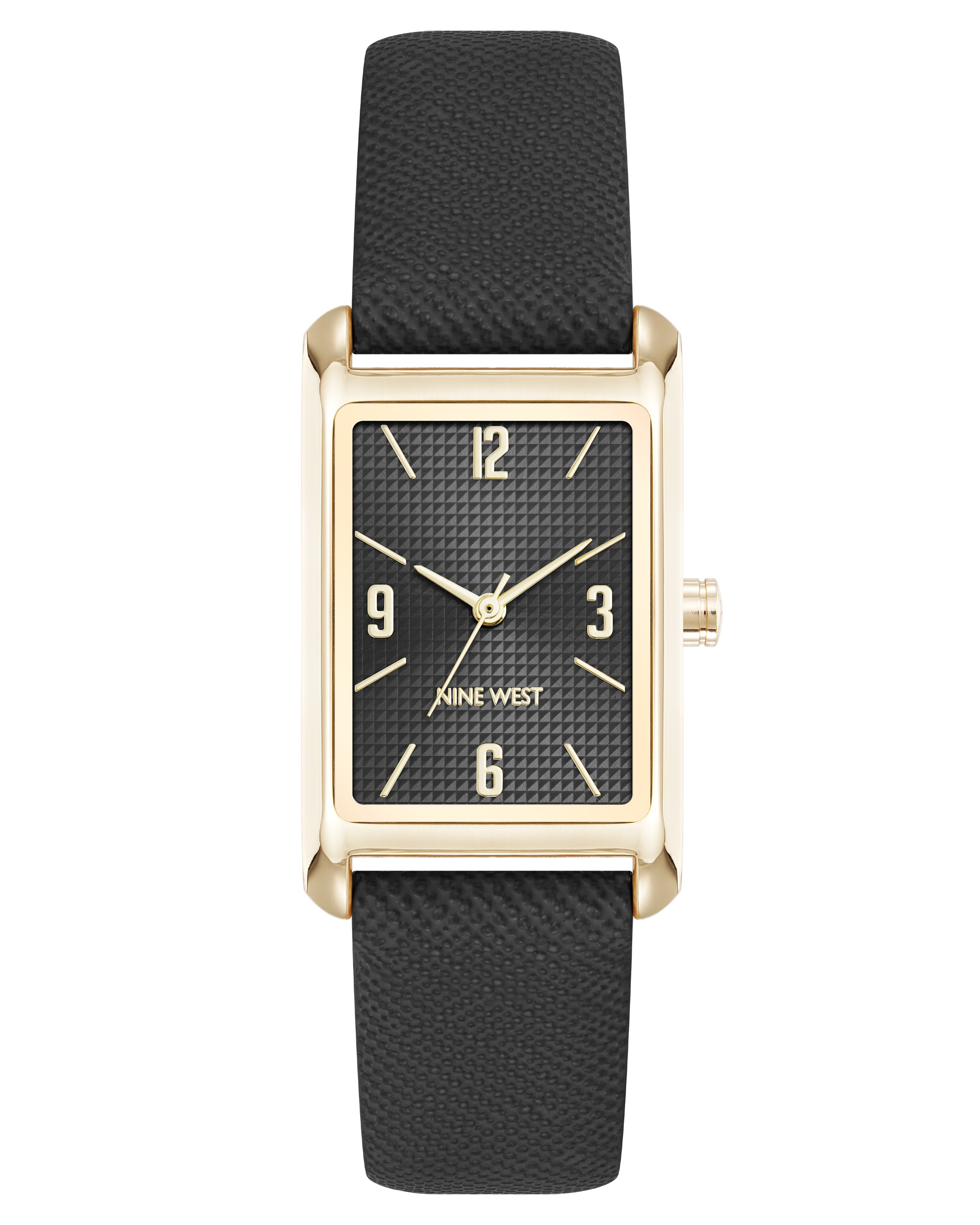 Saffiano Strap Rectangular Watch