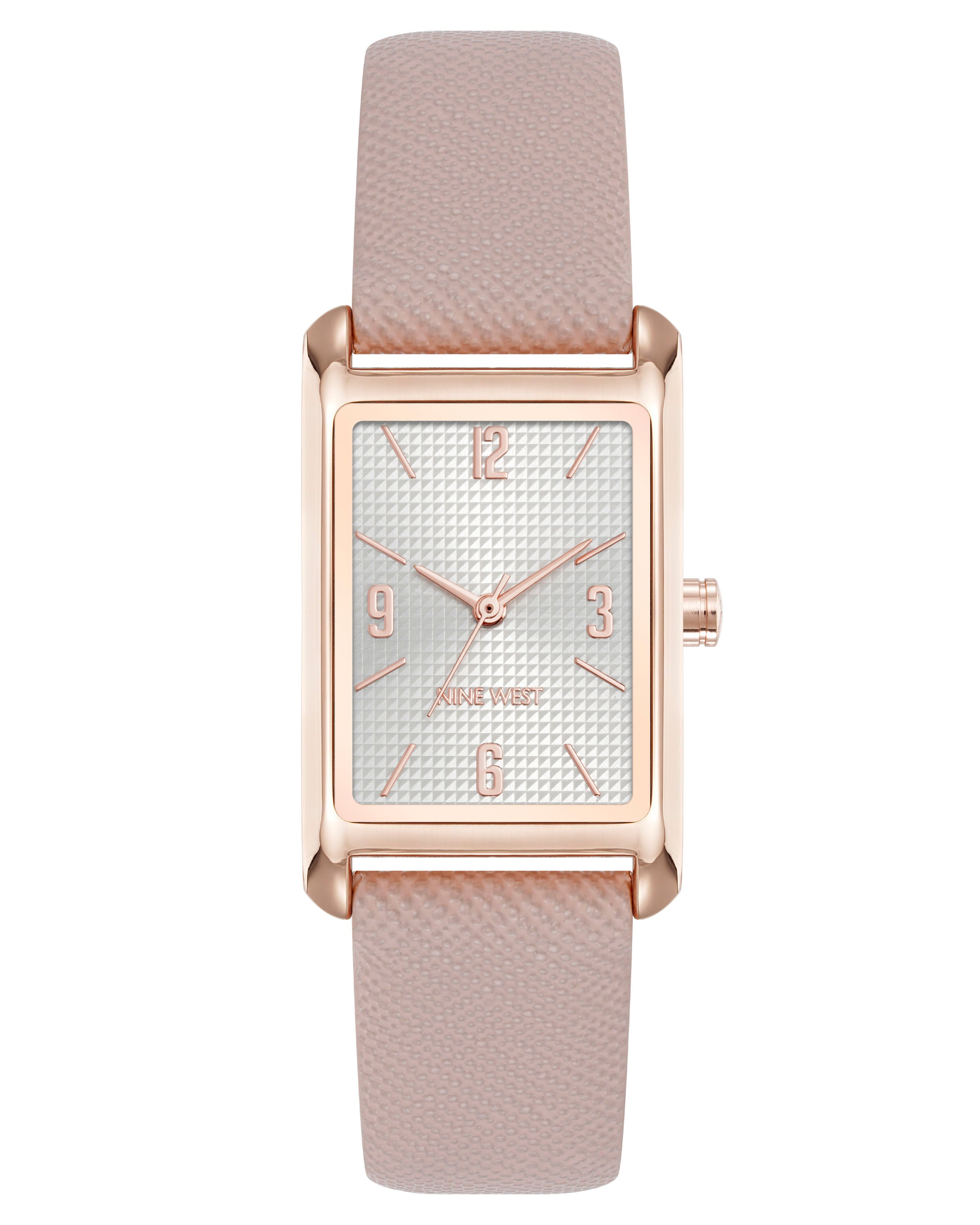 Saffiano Strap Rectangular Watch