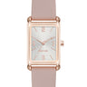 Saffiano Strap Rectangular Watch