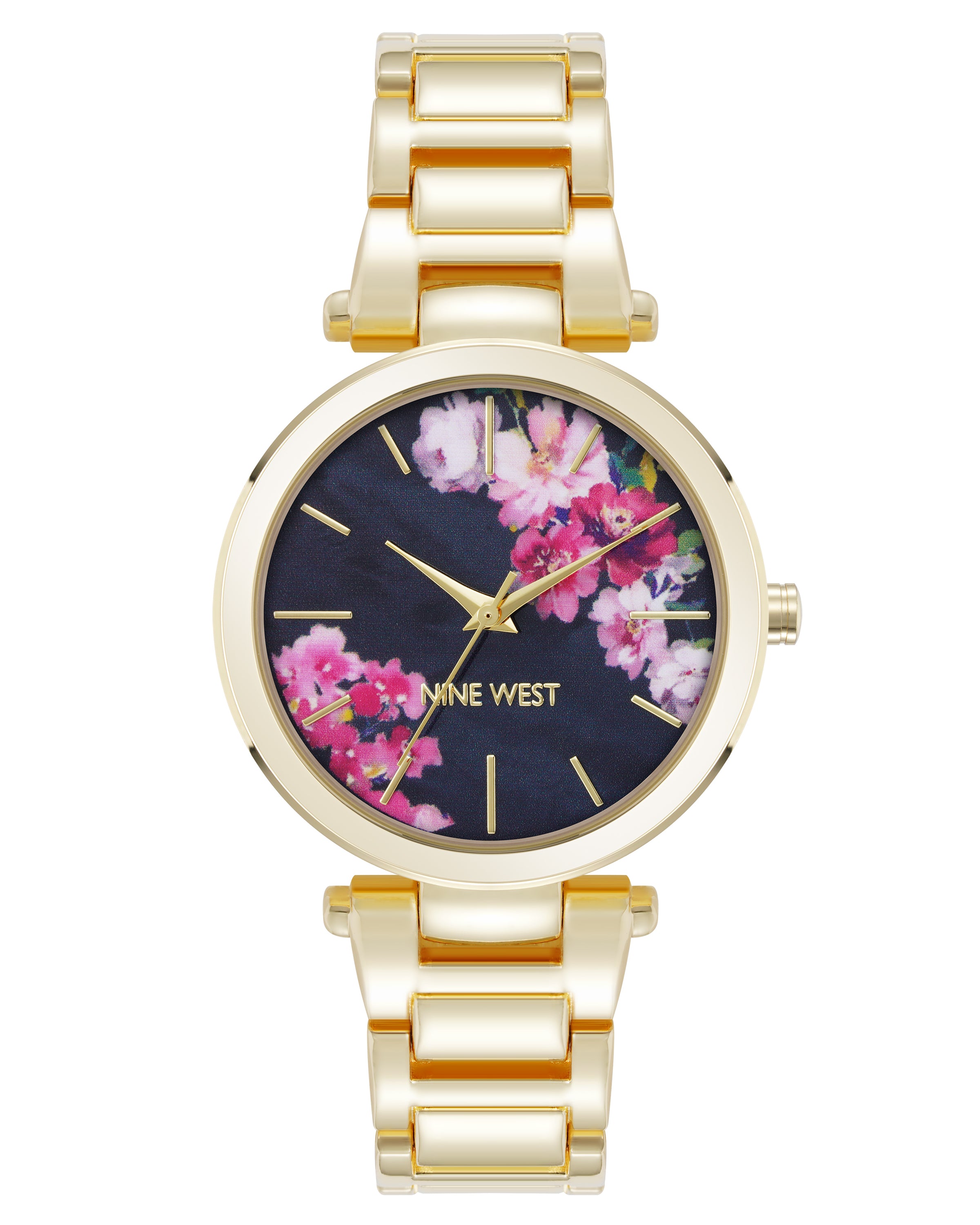 Pink Flower Dial Watch