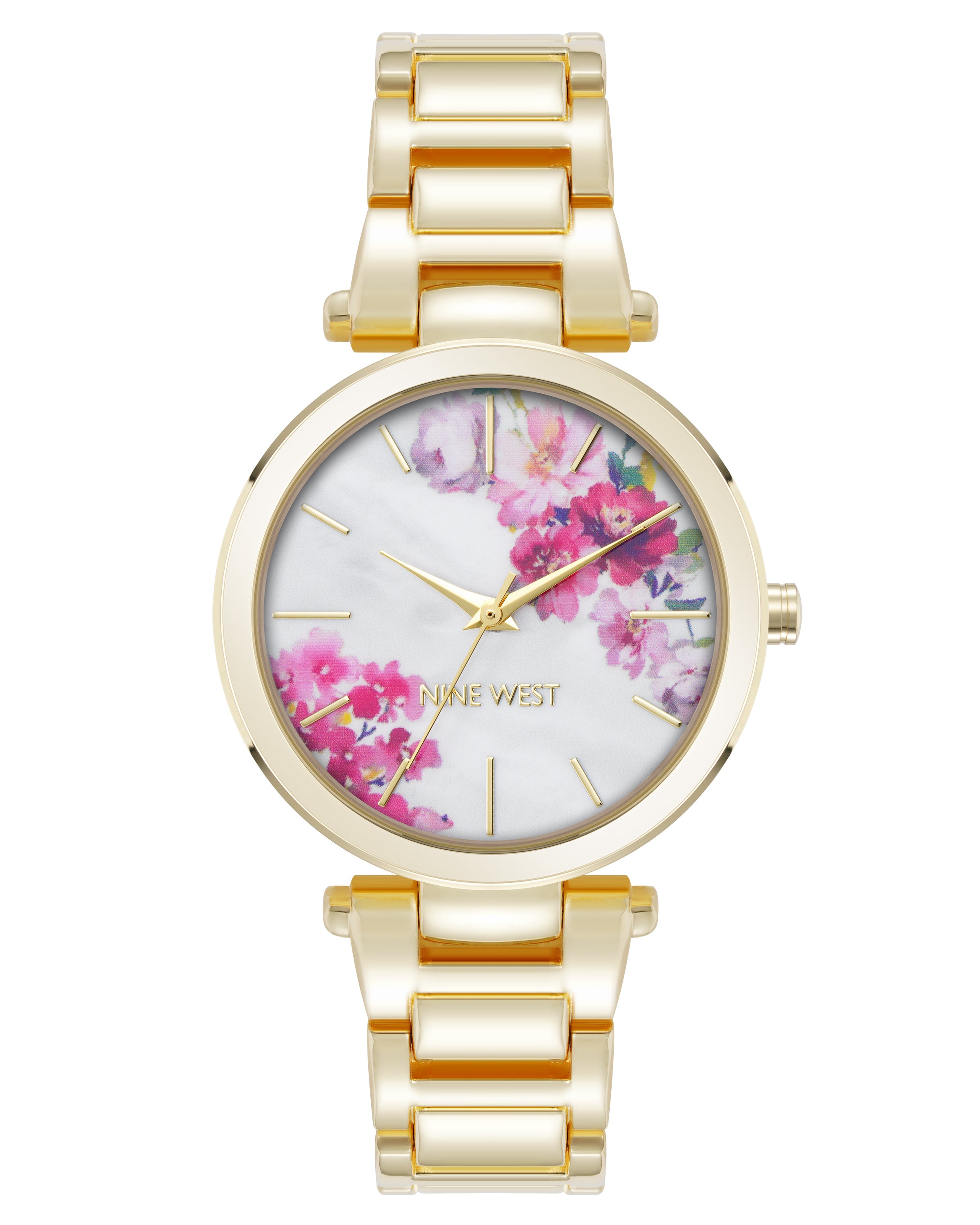 Pink Flower Dial Watch