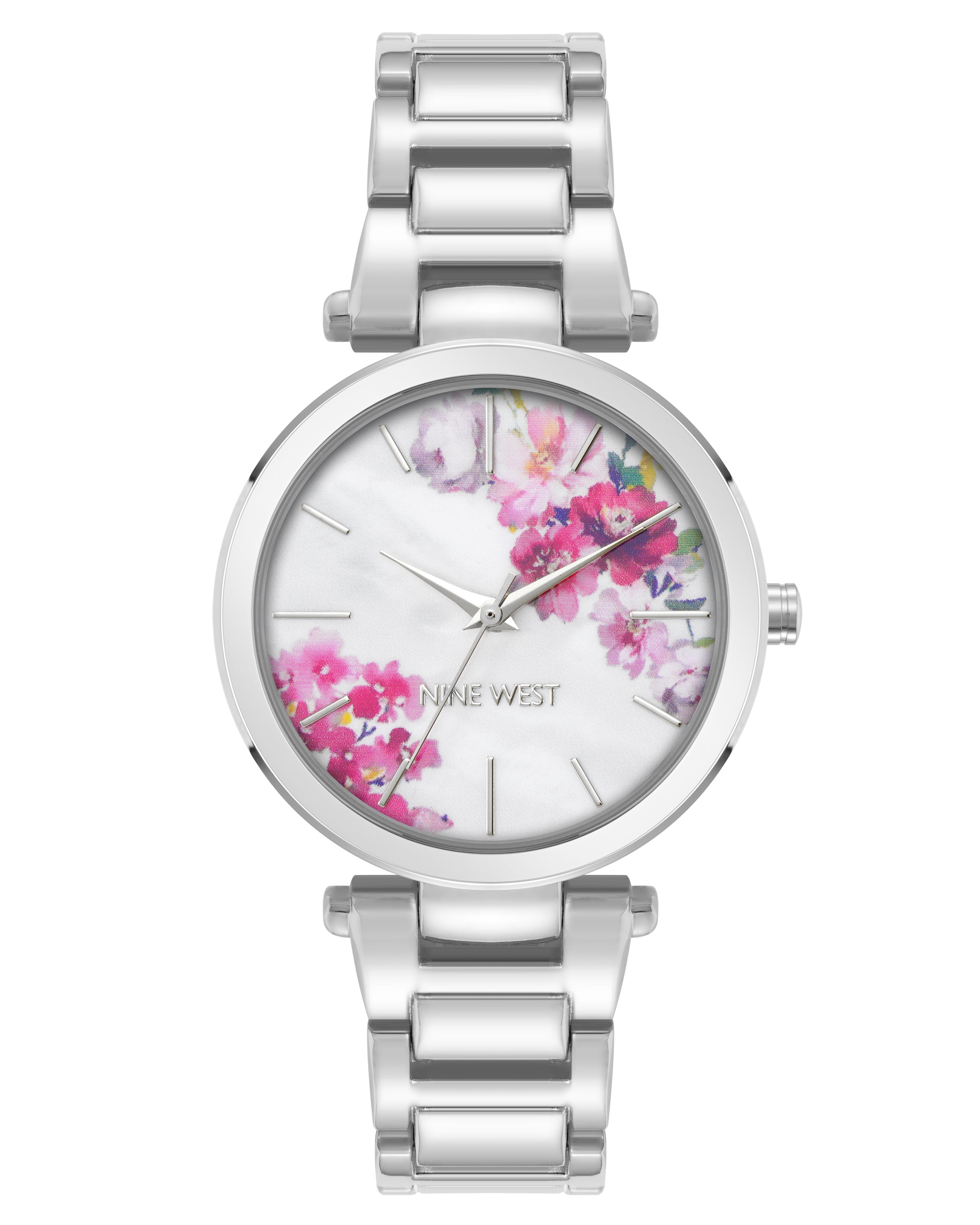 Pink Flower Dial Watch