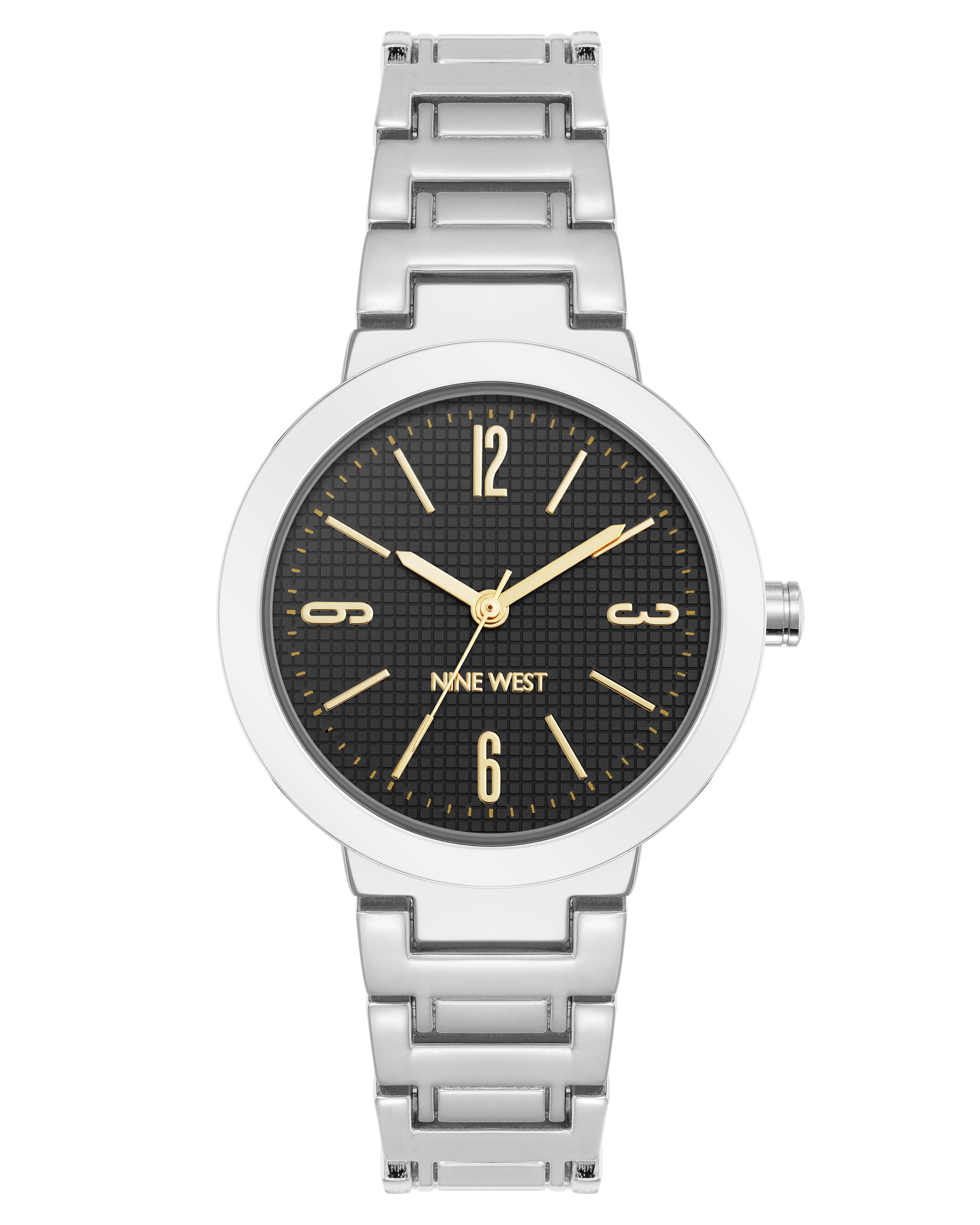 Grid-Textured Dial Watch