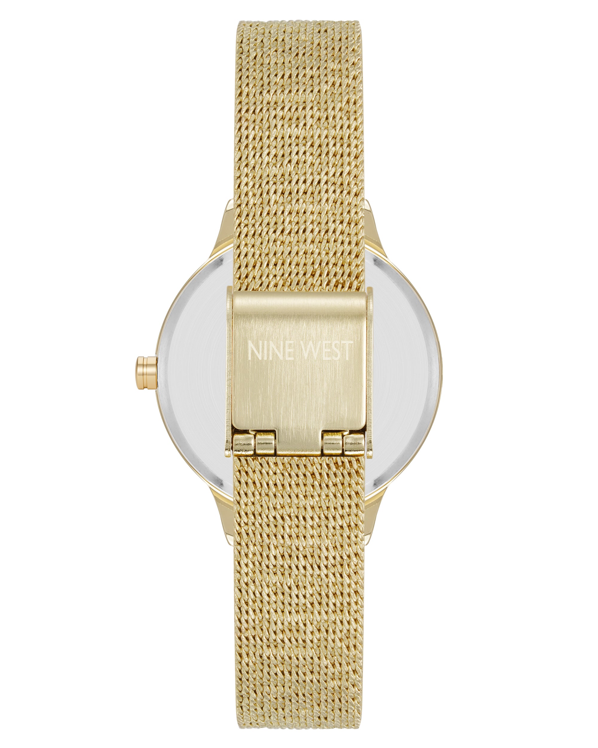 Crystal Accented Dial Mesh Watch