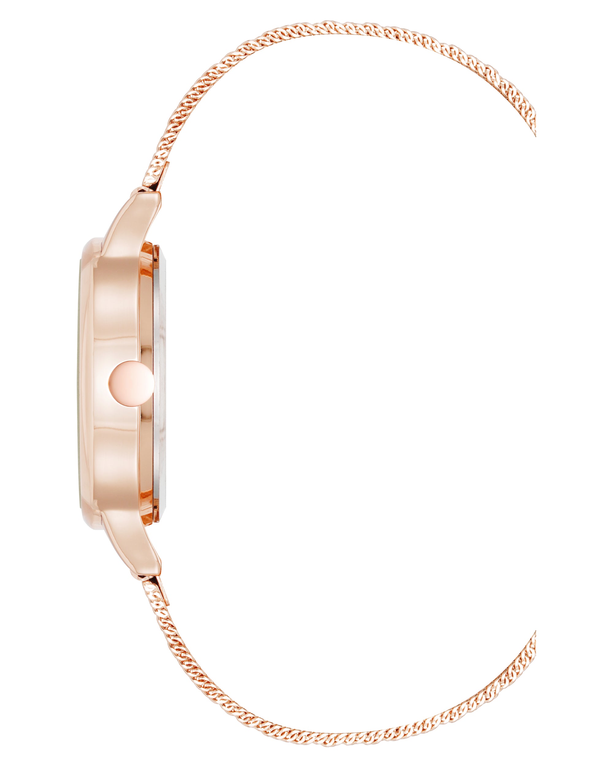 Crystal Accented Dial Mesh Watch