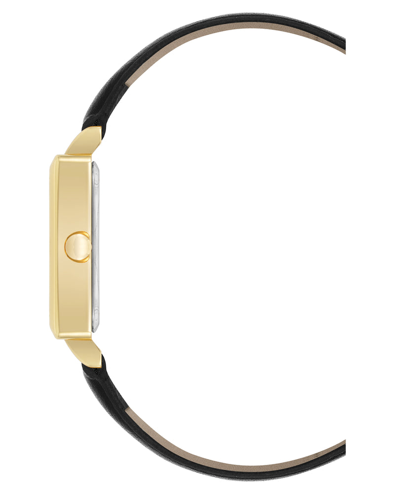 Square Strap Watch with Crystal Accents