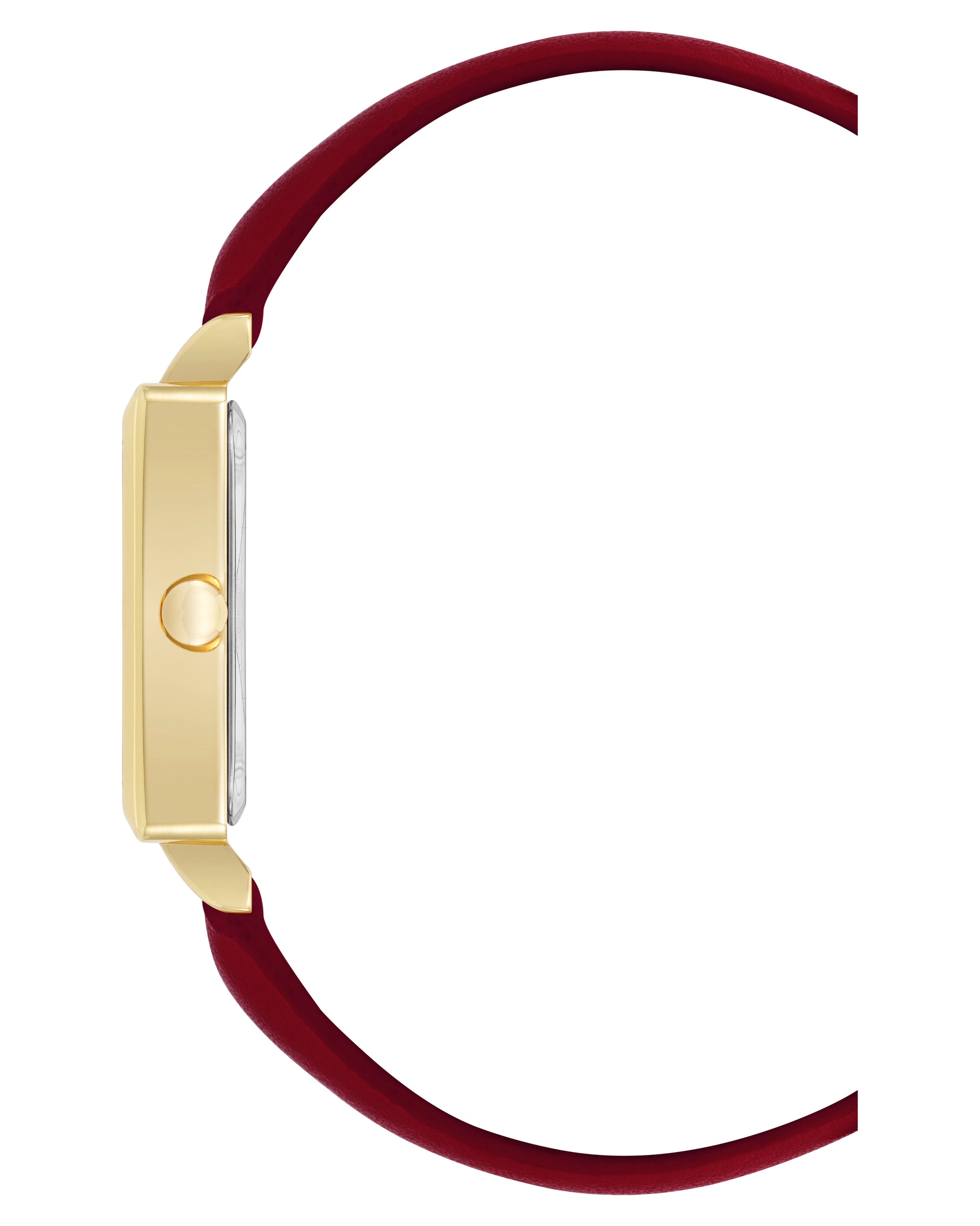 Square Strap Watch with Crystal Accents