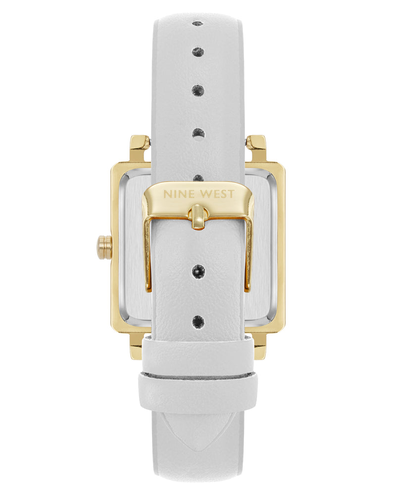Square Strap Watch with Crystal Accents