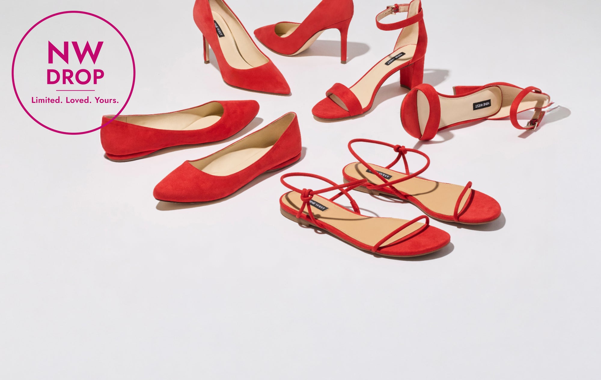 editorial banner featuring exclusive summer reds styles