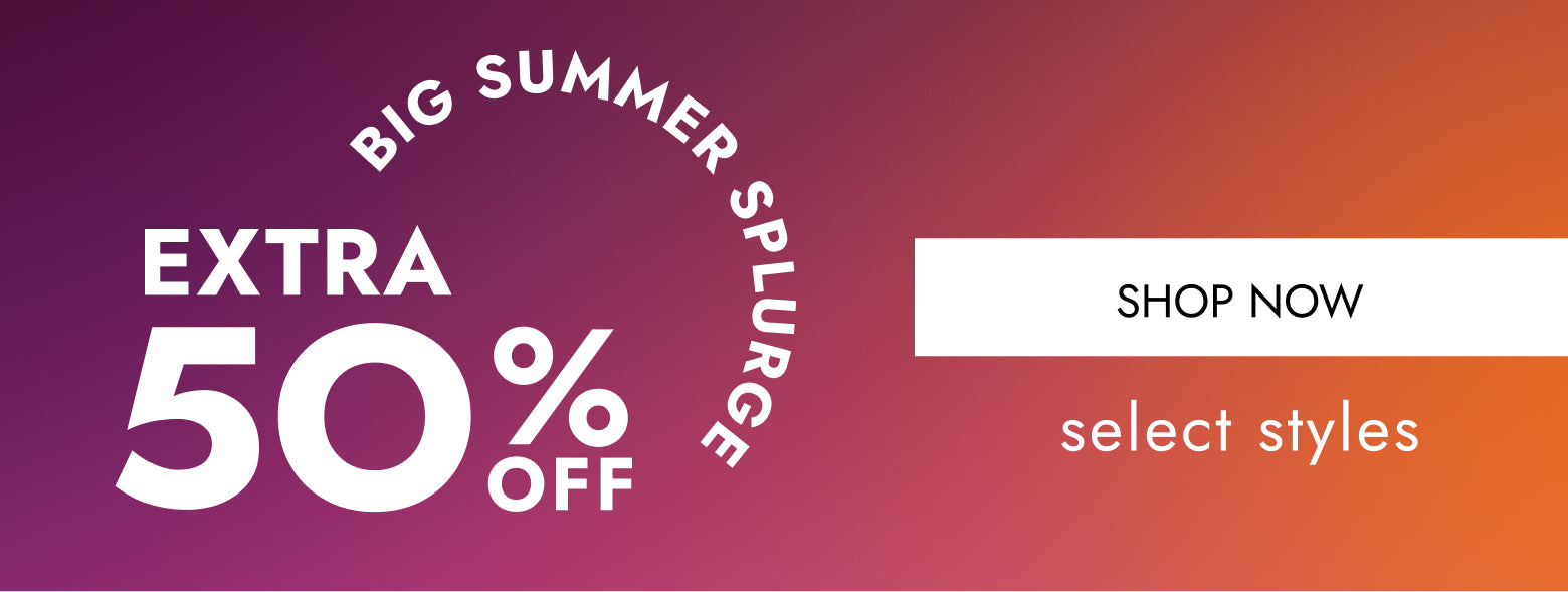 Promotional banner featuring Extra 50% off