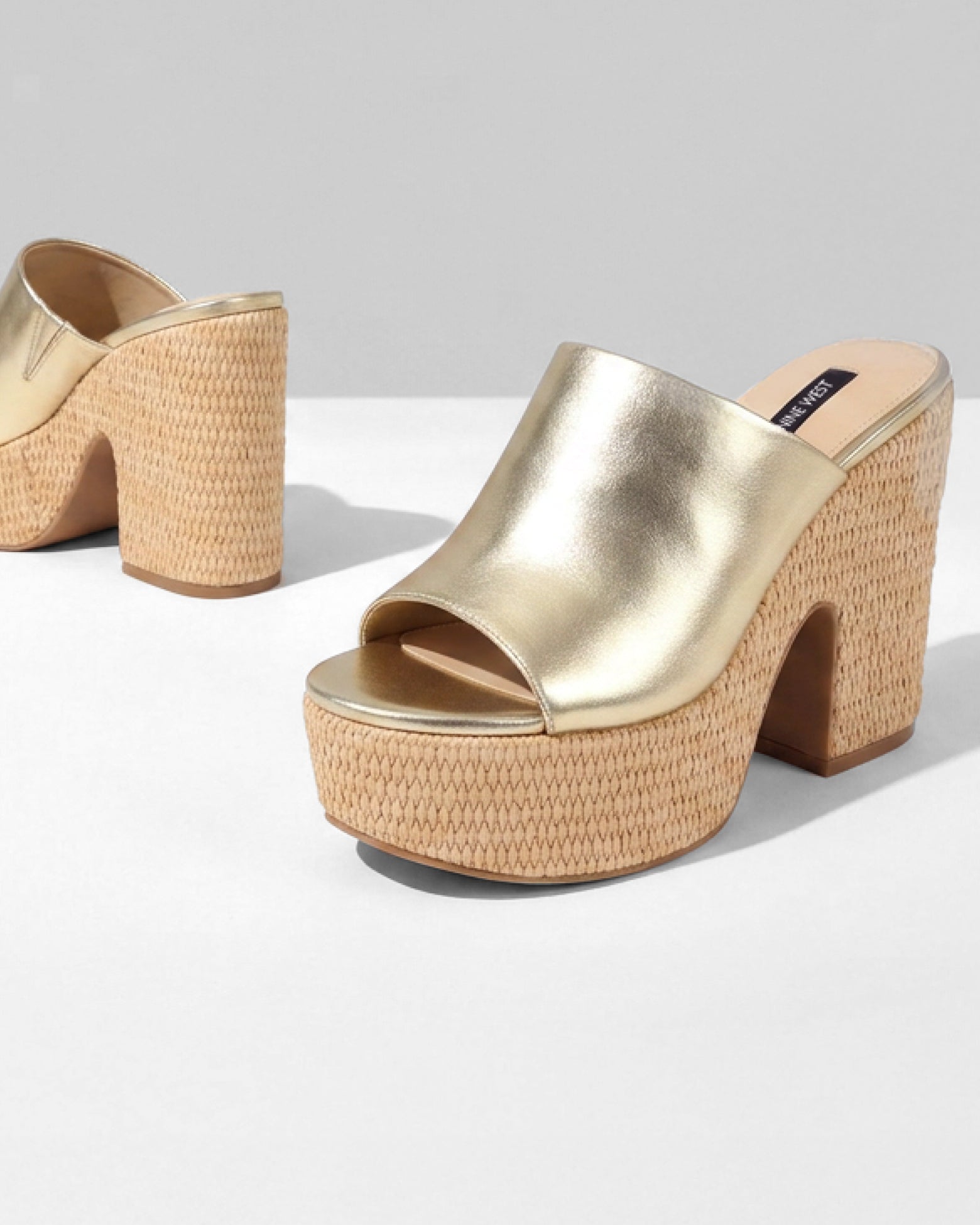 Editorial banner featuring platform sandals