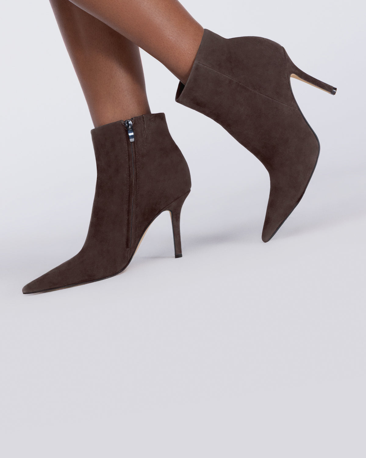 Editorial banner featuring color story brown booties