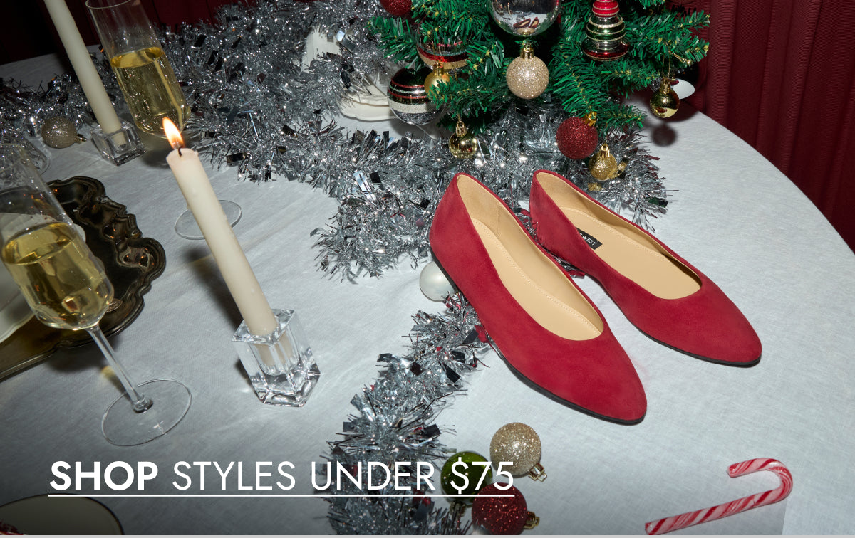 Editorial banner featuring model wearing style from Styles Under $75 collection